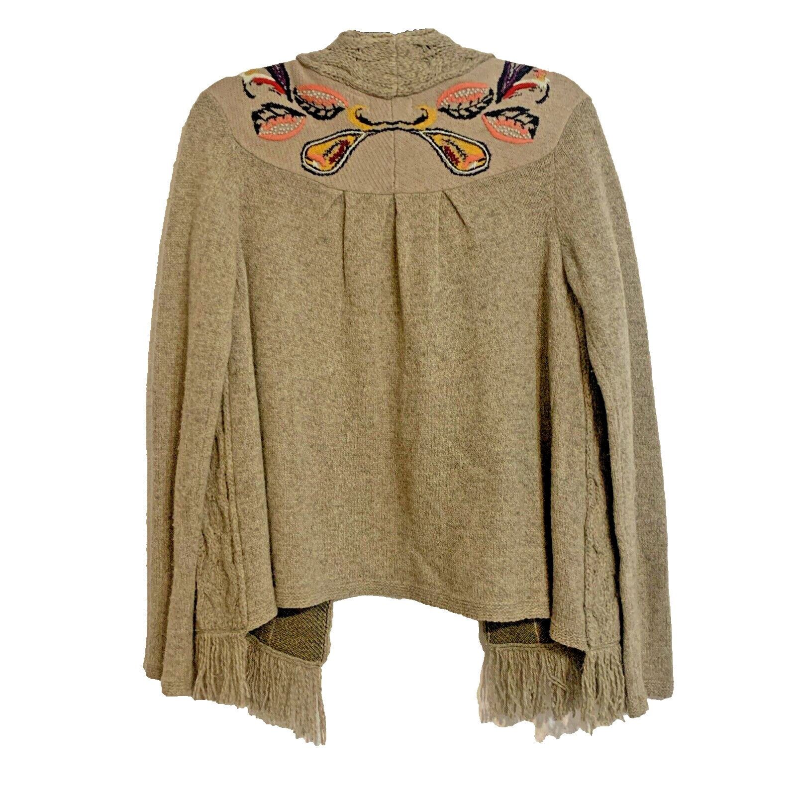 Anthropologie Anthropologie Sleeping Snow Folklore Embroidered Cardigan Sz Size S / US 4 / IT 40 - 5 Thumbnail