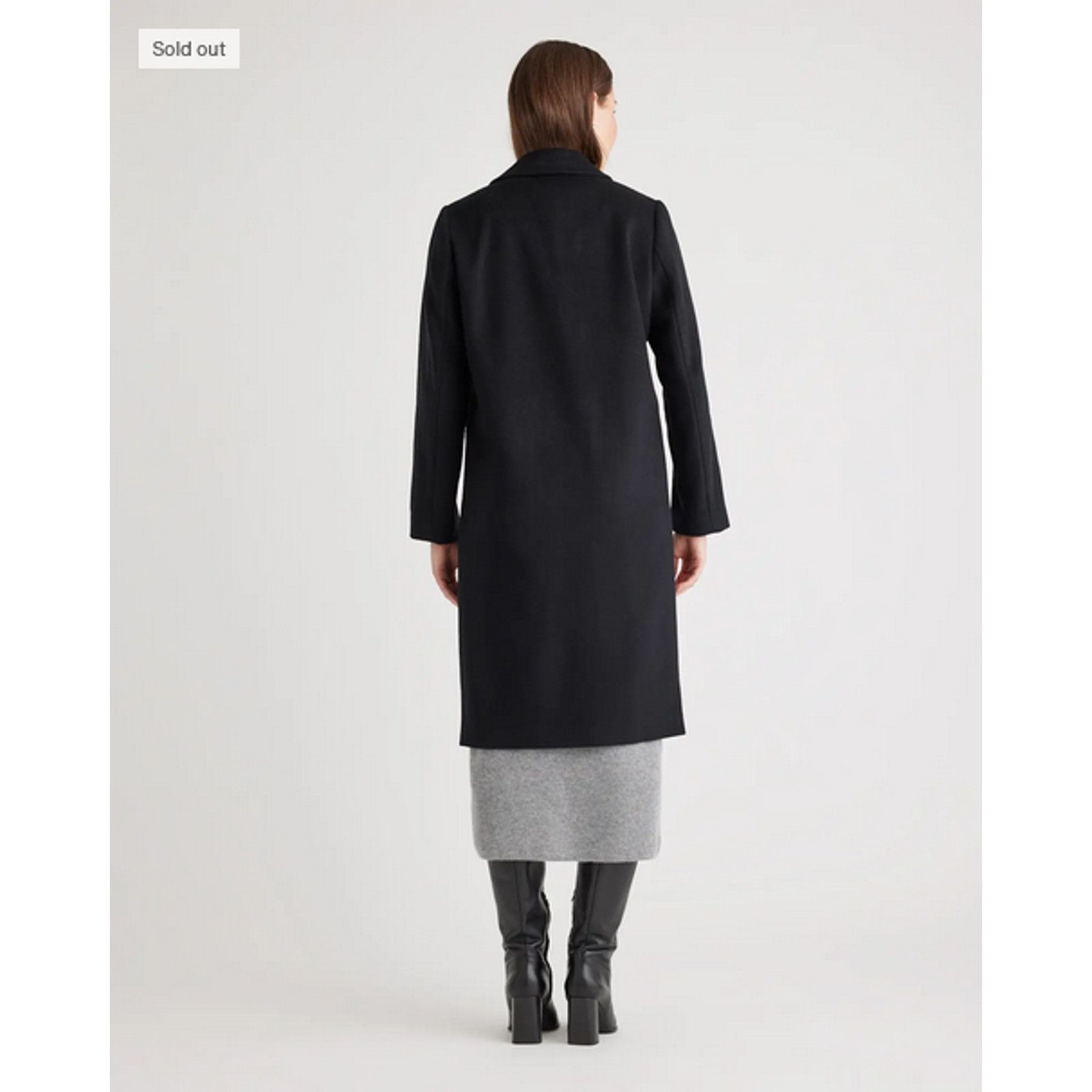Quince Quince Italian Wool Single Breasted Coat Black Small NWT Size S / US 4 / IT 40 - 5 Thumbnail