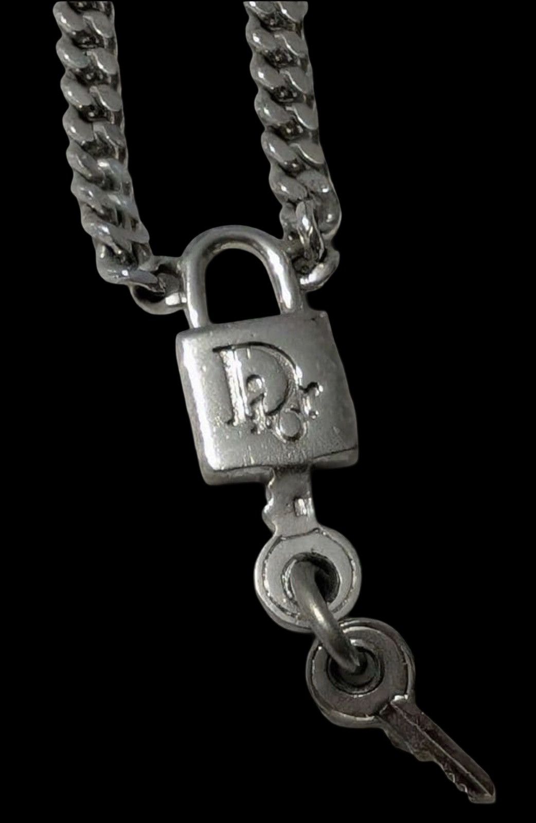 Dior Christian Dior Archival Silver Lock&Key Curb Chain Bracelet Size ONE SIZE - 4 Thumbnail
