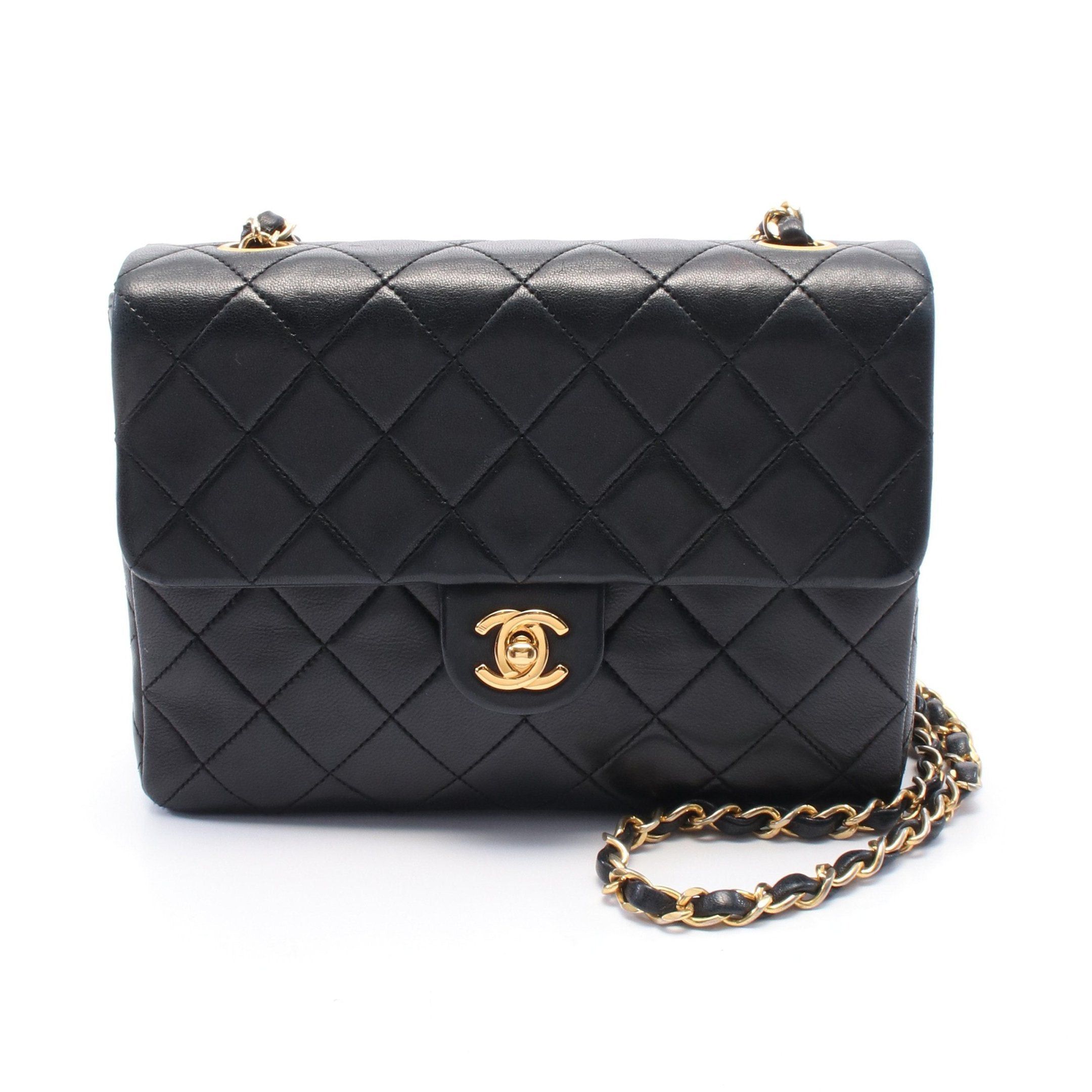 Chanel Chanel Mini Matelasse 20 Chain Shoulder Bag Lambskin Black Gold Hardware Size ONE SIZE - 1 Thumbnail