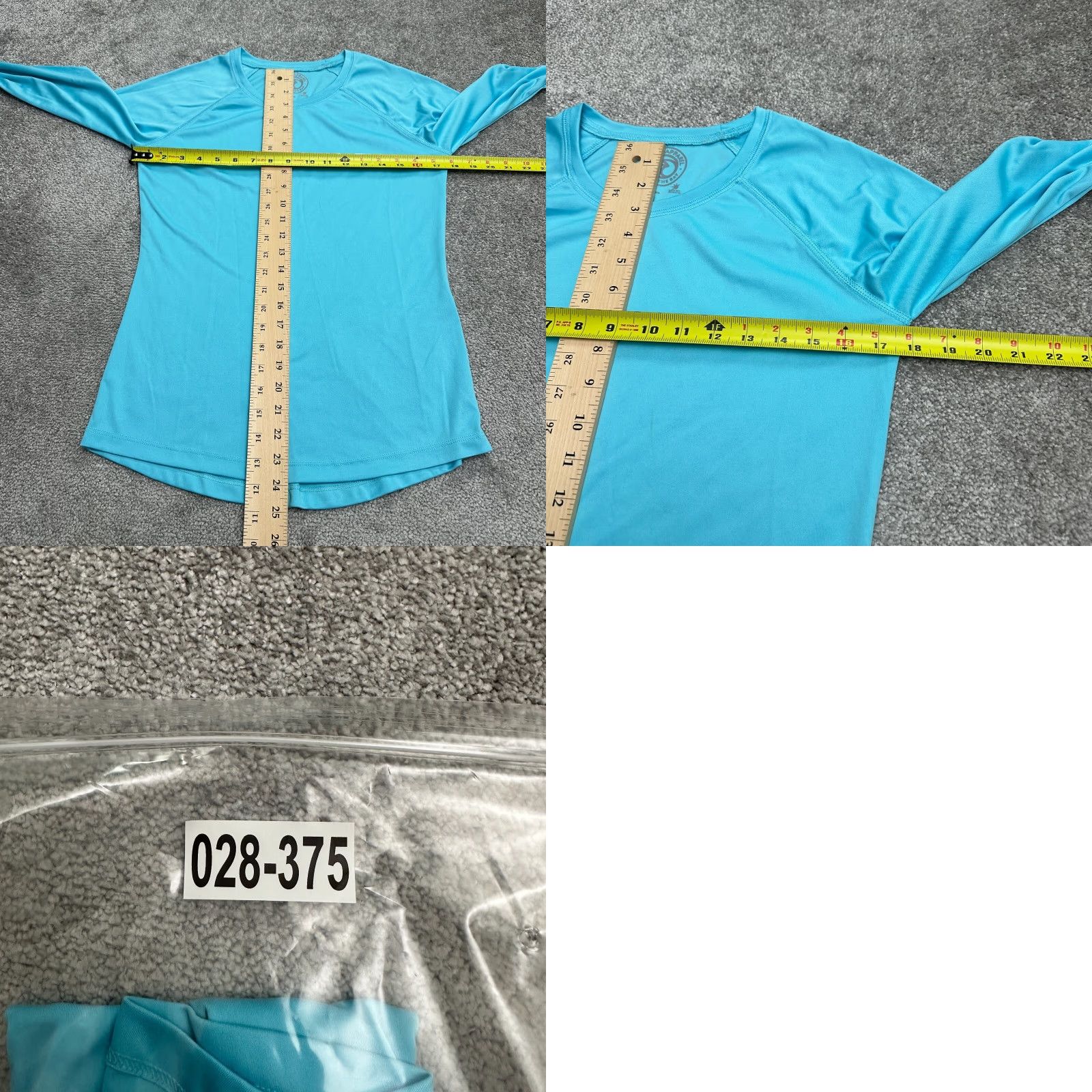 Vintage Vapor Apparel Active Shirt Womens S Blue Raglan Long Sleeve Crew Neck Top Size S / US 4 / IT 40 - 8 Thumbnail