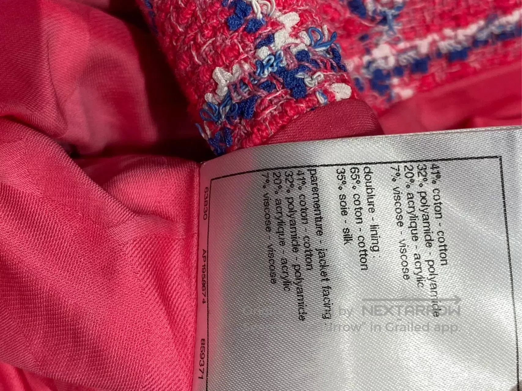 Chanel Chanel Pink Plaid Blazer Coat FR34. Size US XS / EU 42 / 0 - 7 Thumbnail