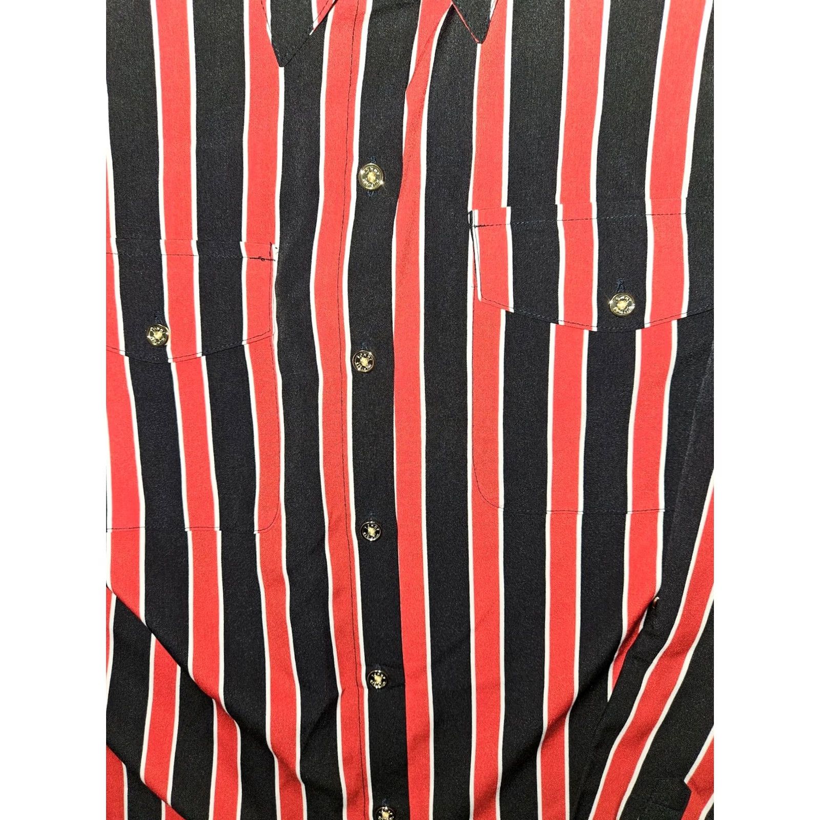 Tommy Hilfiger Tommy Hilfiger Shirt Women's Medium Red Striped Button-Up Long Sleeve Pocket Size M / US 6-8 / IT 42-44 - 5 Thumbnail
