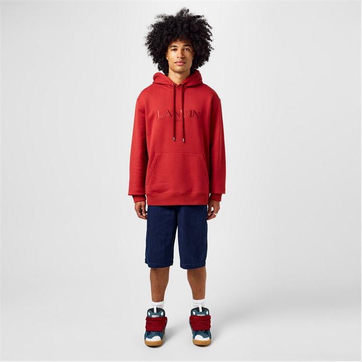 Lanvin o1h1sh11224 Logo Hoodie in Turkish Red Size US M / EU 48-50 / 2 - 6 Thumbnail