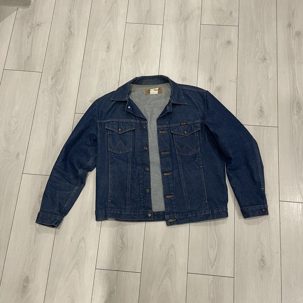 Vintage × Wrangler 80s Vintage Wrangler M-159 Western Denim Jeans Jacket bomber Size US L / EU 52-54 / 3 - 1 Thumbnail