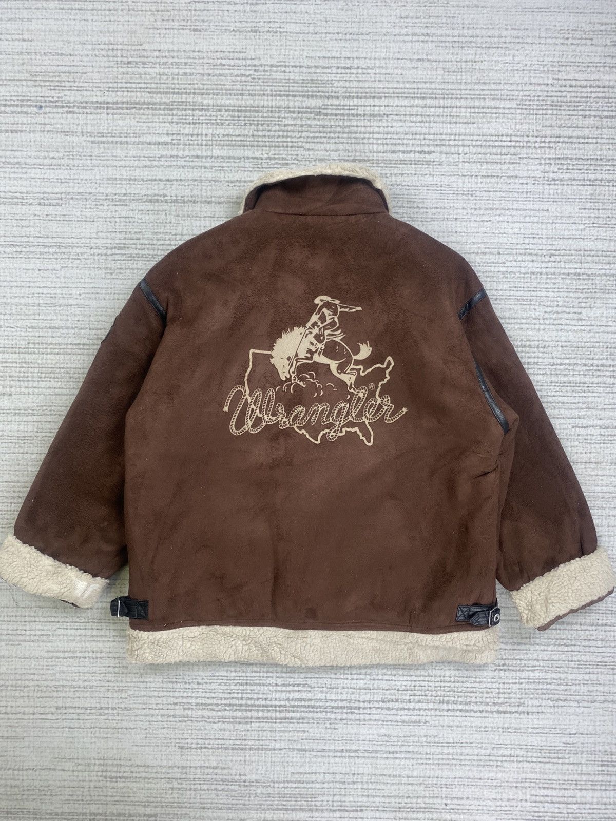 Wrangler Vintage Wrangler B3 Suede Shearling Lined Sherpa Jacket Size US XS / EU 42 / 0 - 1 Thumbnail