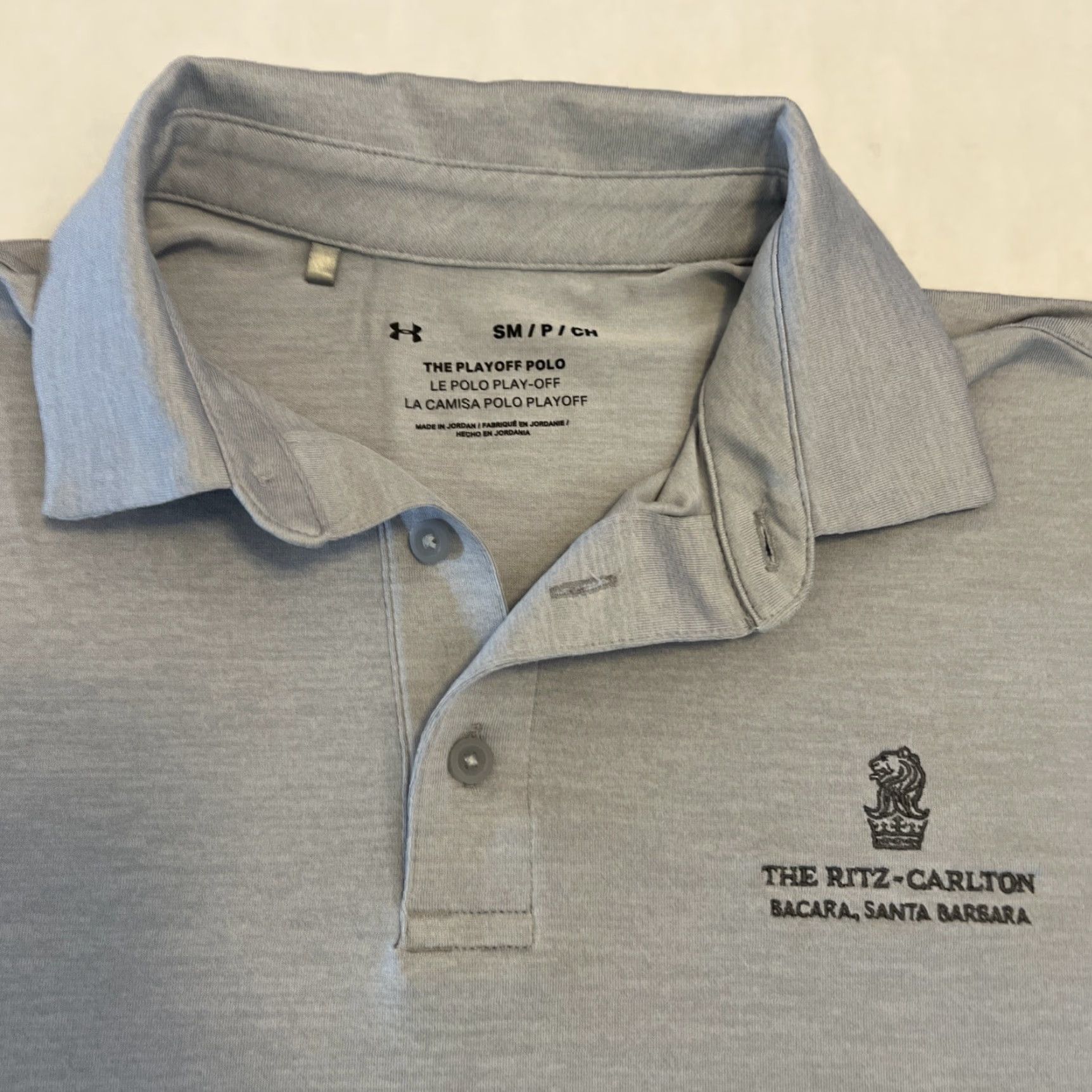 Under Armour VINTAGE NWOT Official Ritz Carlton Bacara Santa Barbara California Polo Shirt Small Gray Size US S / EU 44-46 / 1 - 2 Thumbnail