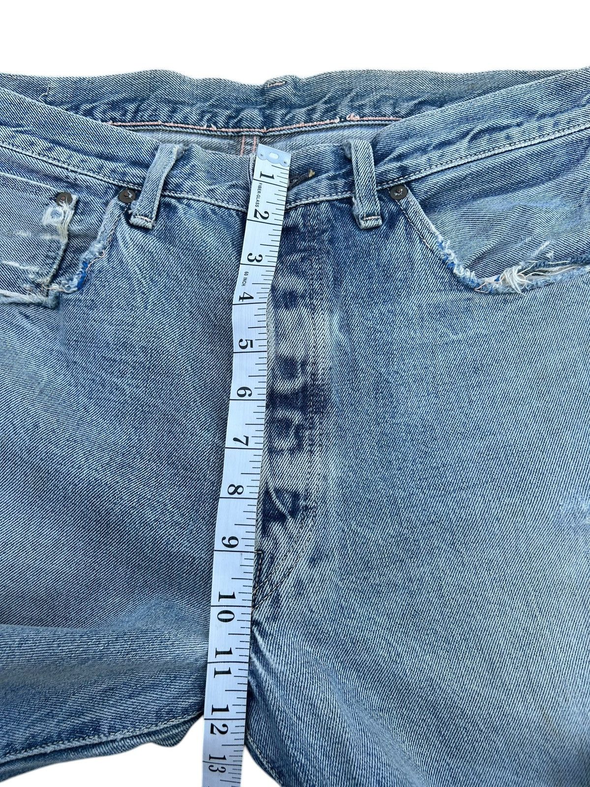 Kapital Thrashed Vintage Levis Big E Selvedge Denim Jeans Size US 34 / EU 50 - 22 Thumbnail