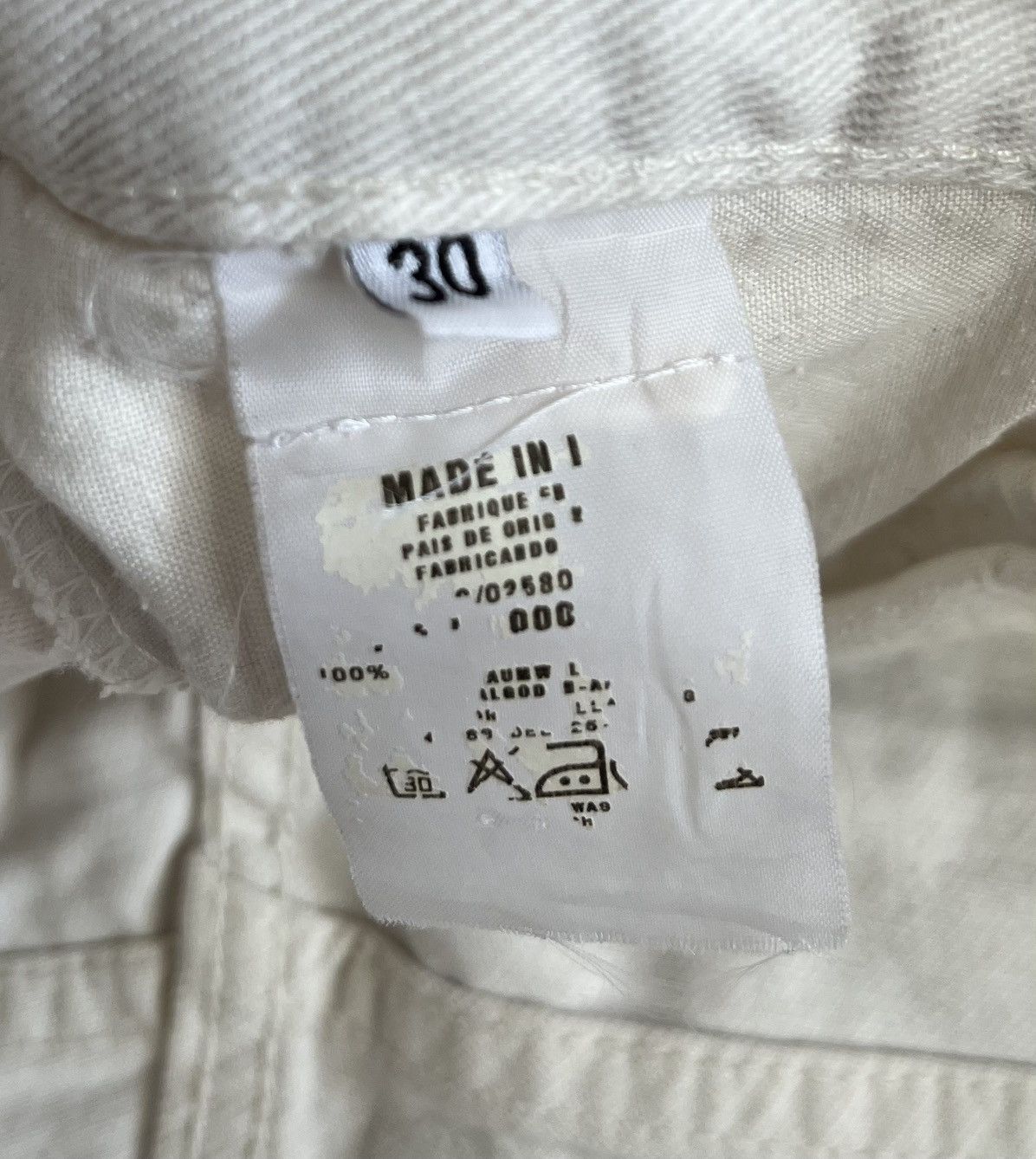 Helmut Lang Vintage 90s helmut lang iconic white denim jeans Size US 29 - 4 Thumbnail