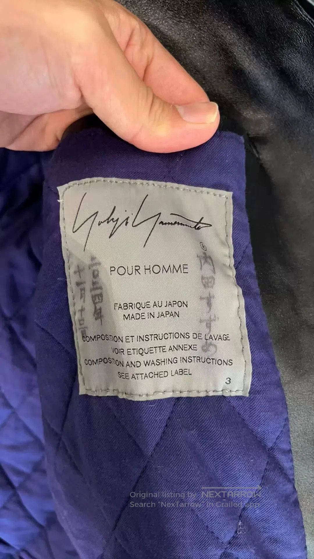 Yohji Yamamoto Yohji Yamamoto Black Leather Jacket. Size US L / EU 52-54 / 3 - 3 Thumbnail
