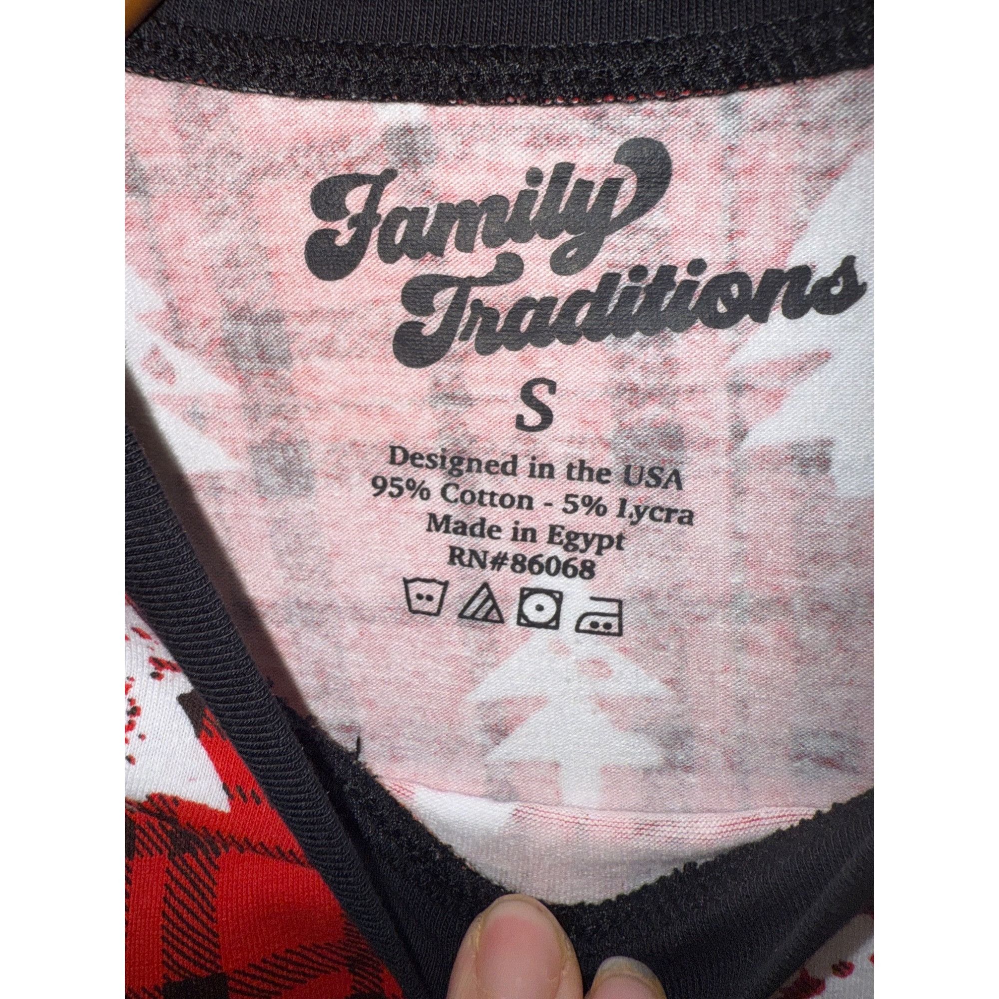 Other Family Traditions Christmas Tree Pajama Set XL 95% Cotton 5% Size XL / US 12-14 / IT 48-50 - 2 Thumbnail