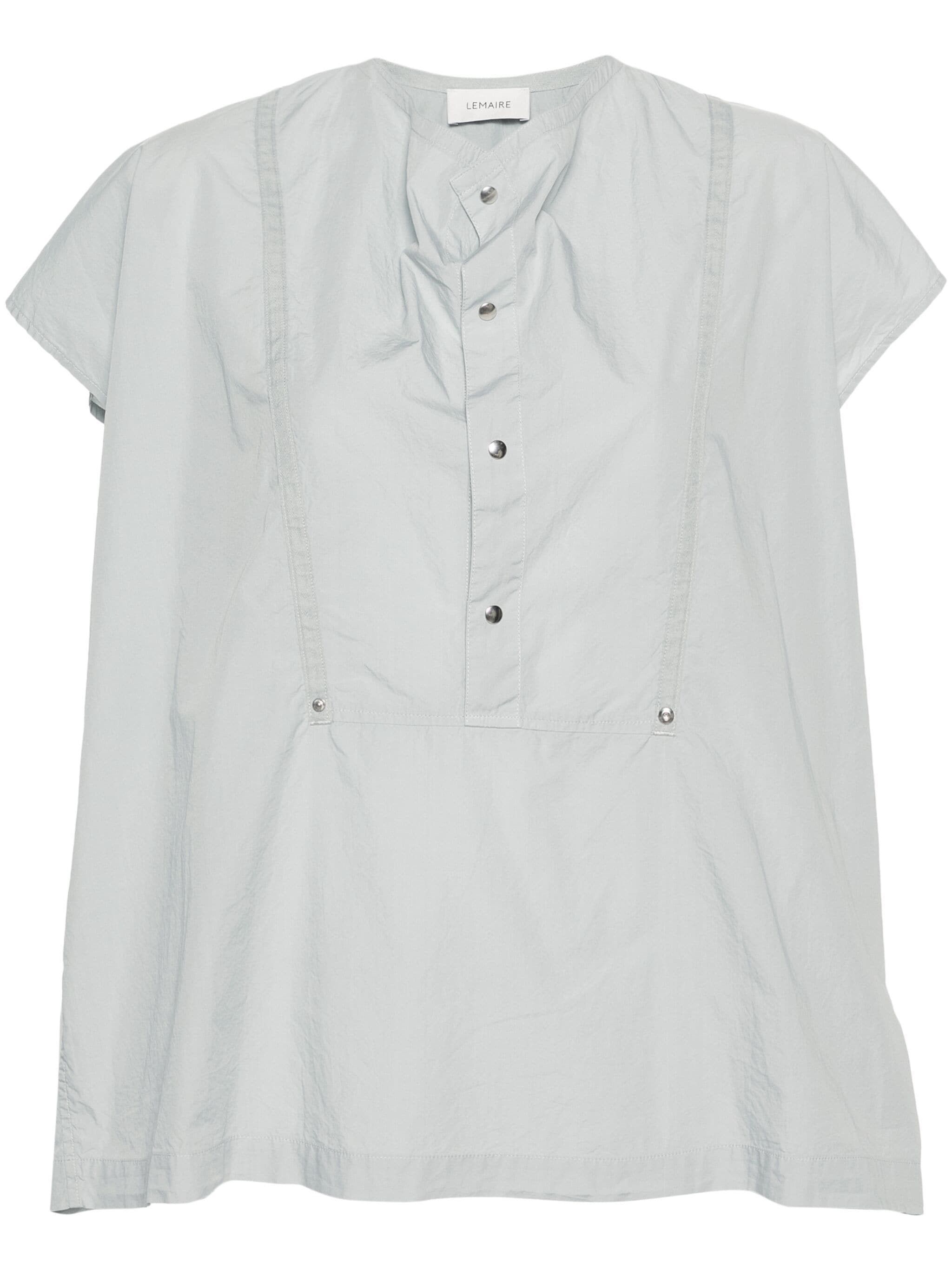 Lemaire o1s22i1n1024 Draped Neckline Blouse in Grey Size XS / US 0-2 / IT 36-38 - 1 Thumbnail