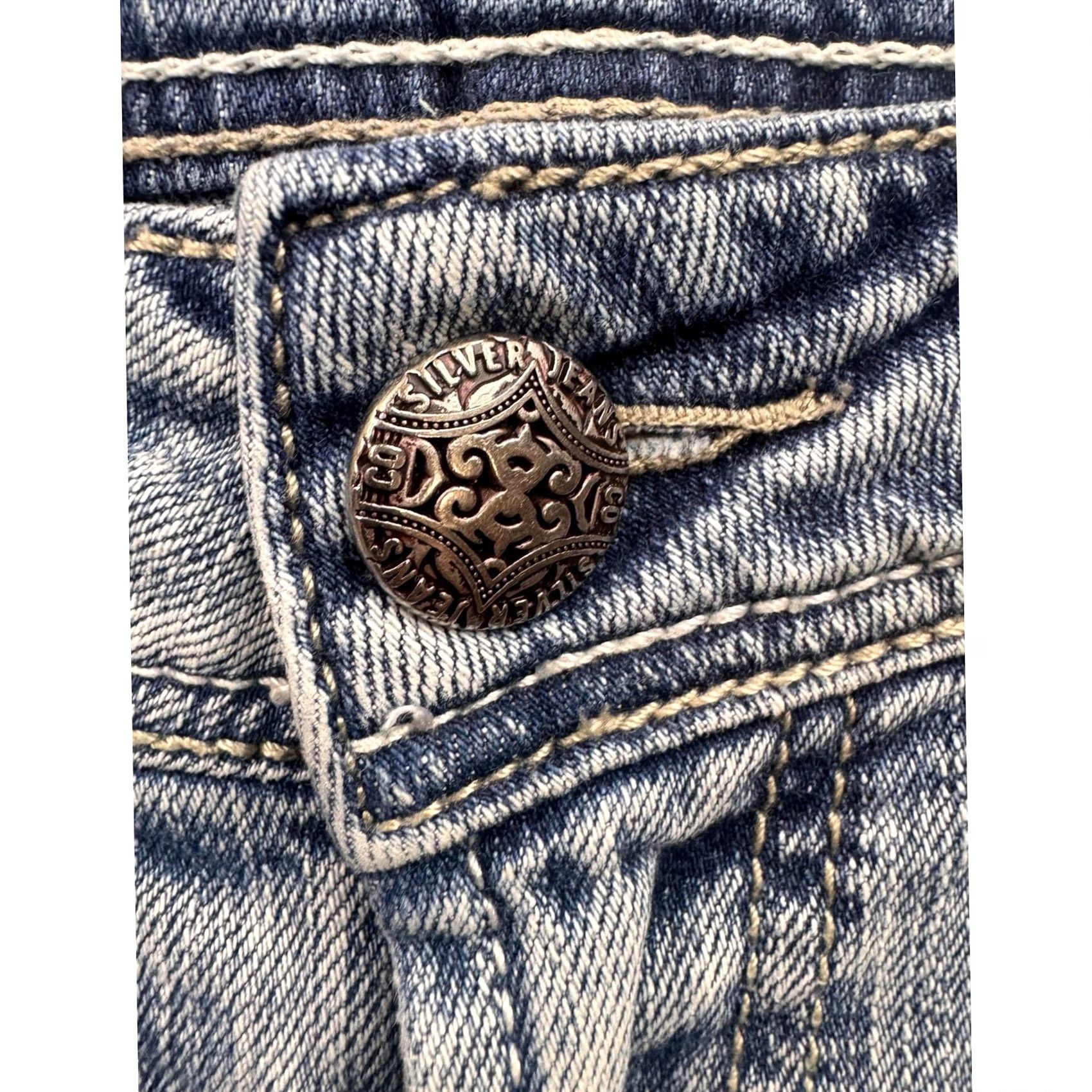 Silver Jeans Co. Silver Jeans Co Womens McKenzie Capri Jeans Light Wash Mid Rise 30 19in Size 30" / US 8 / IT 44 - 7 Thumbnail