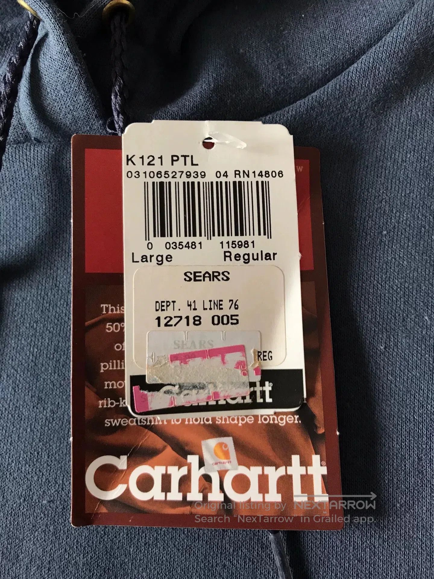 Carhartt Carhartt K121 PTL Hooded Sweatshirt. Size US L / EU 52-54 / 3 - 7 Thumbnail