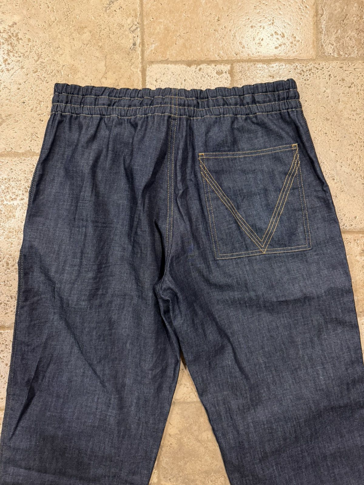 Bottega Veneta Bottega Veneta Elastic Waist V-Stitch Indigo Denim Trousers Size US 34 / EU 50 - 6 Thumbnail