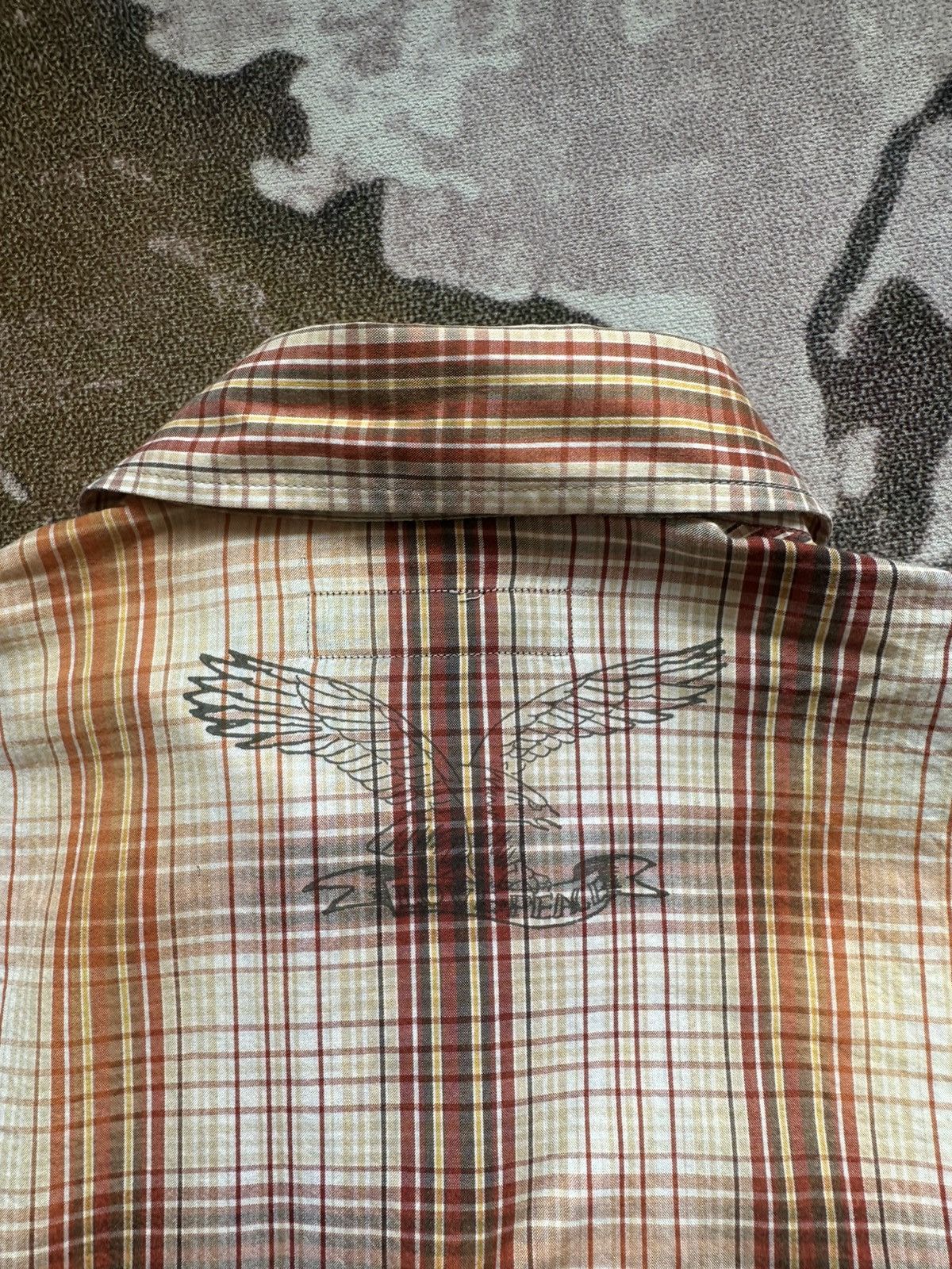roarguns 2006SS - Roarguns “ Love & Peace “ shadow plaid shirt Size US M / EU 48-50 / 2 - 9 Thumbnail