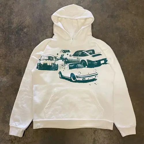 White washed vintage car print