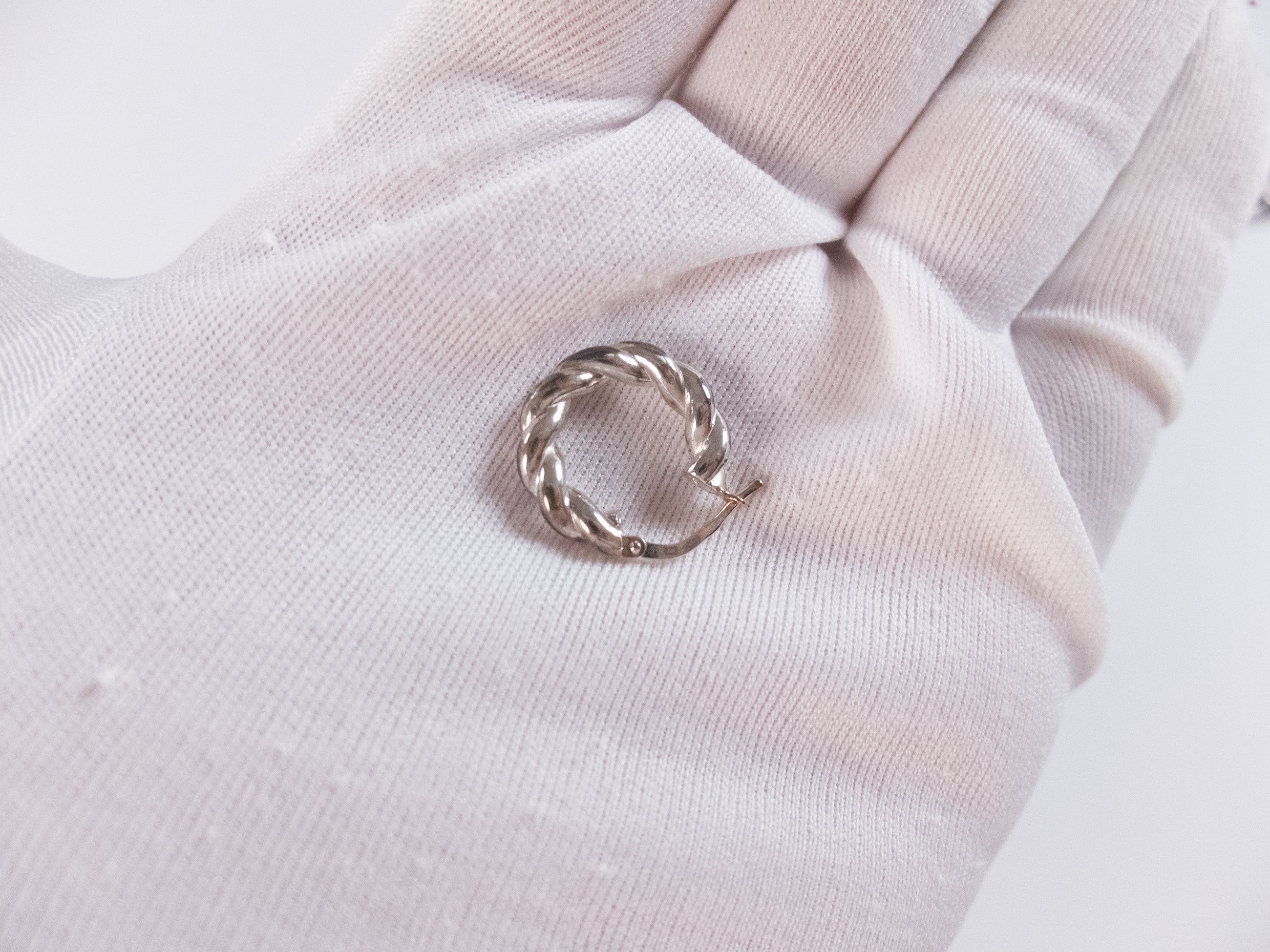 Bottega Veneta BOTTEGA VENETA Twist Sterling silver hoop earrings q Size ONE SIZE - 6 Thumbnail