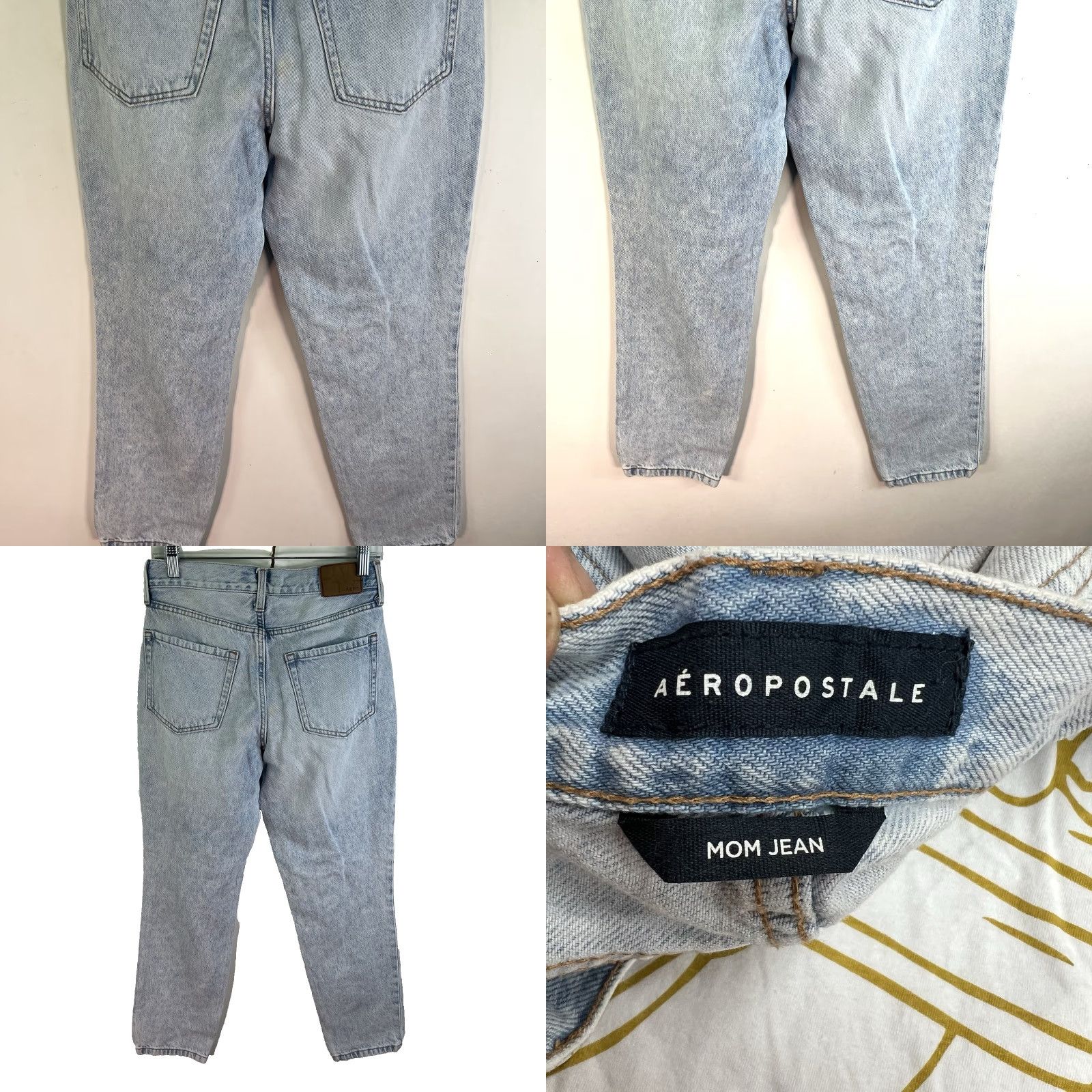 Vintage Aéropostale Mom Distressed Straight Denim Jeans 30 28 Regular 2 Blue Denim Size 26" / US 2 / IT 38 - 8 Thumbnail