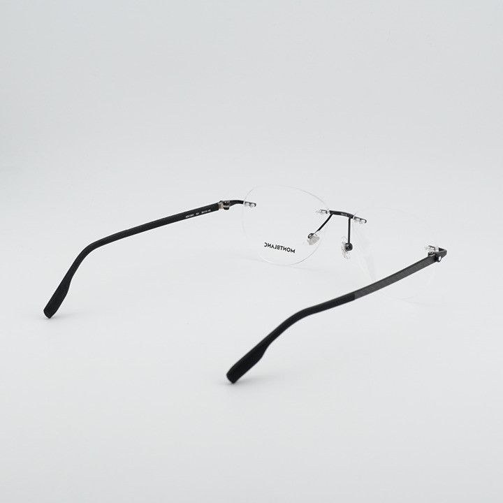 Montblanc Montblanc MB0186O 001 Eyeglasses Black 56mm Round Frame Size ONE SIZE - 3 Thumbnail