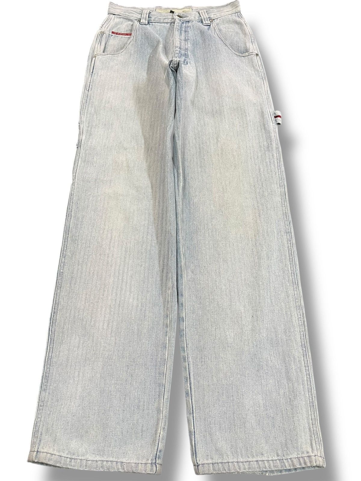 Airwalk Vintage Airwalk Hickory Stripe Unique Cargo Carpenter Denim Size US 29 - 1 Thumbnail
