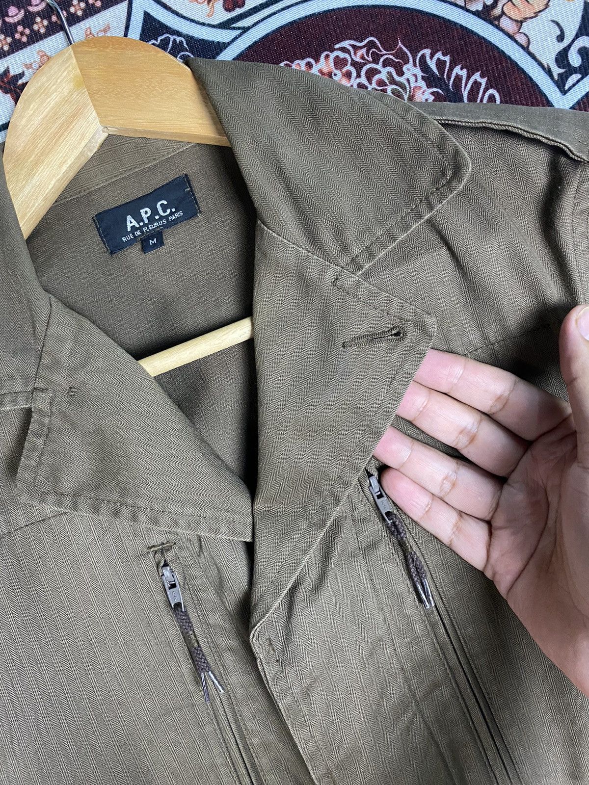 A.P.C. Vintage A.P.C Hbt Military Chore Zipper Jacket Size US M / EU 48-50 / 2 - 9 Thumbnail