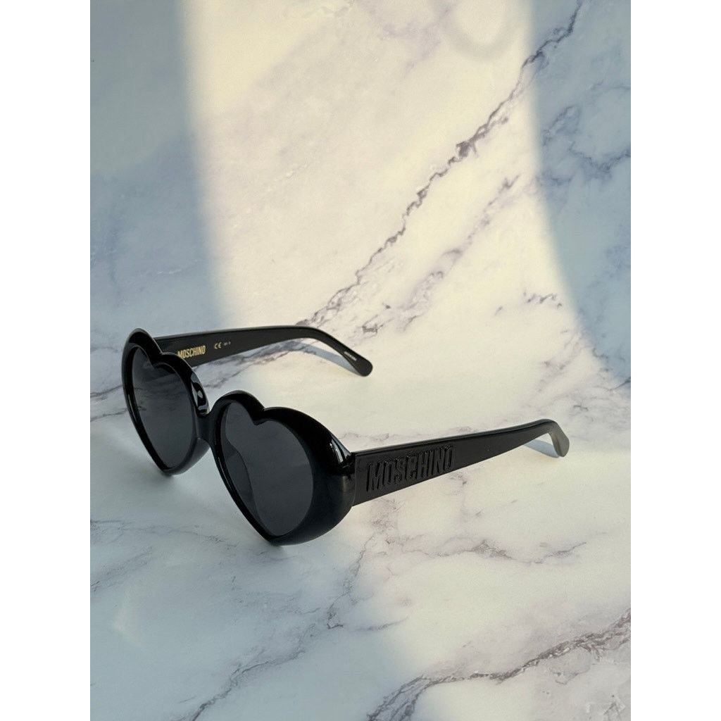 Moschino NEW Moschino MOS128S Heart Black Sunglasses Size ONE SIZE - 4 Thumbnail