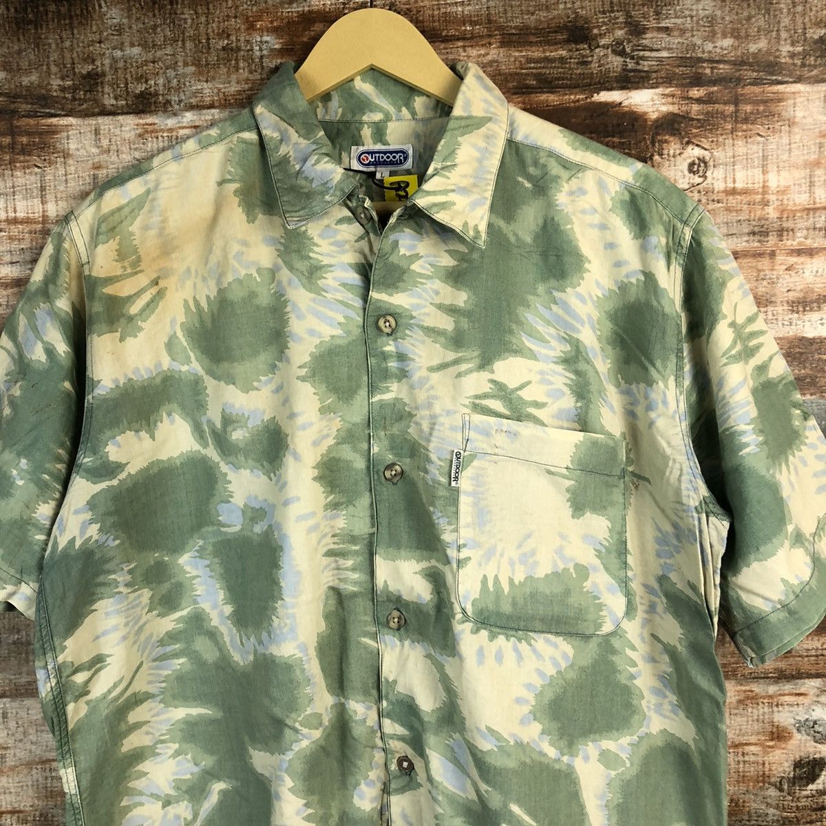 Other Outdoor Life Green camo leaf Shirt #A2315 Size US L / EU 52-54 / 3 - 5 Thumbnail