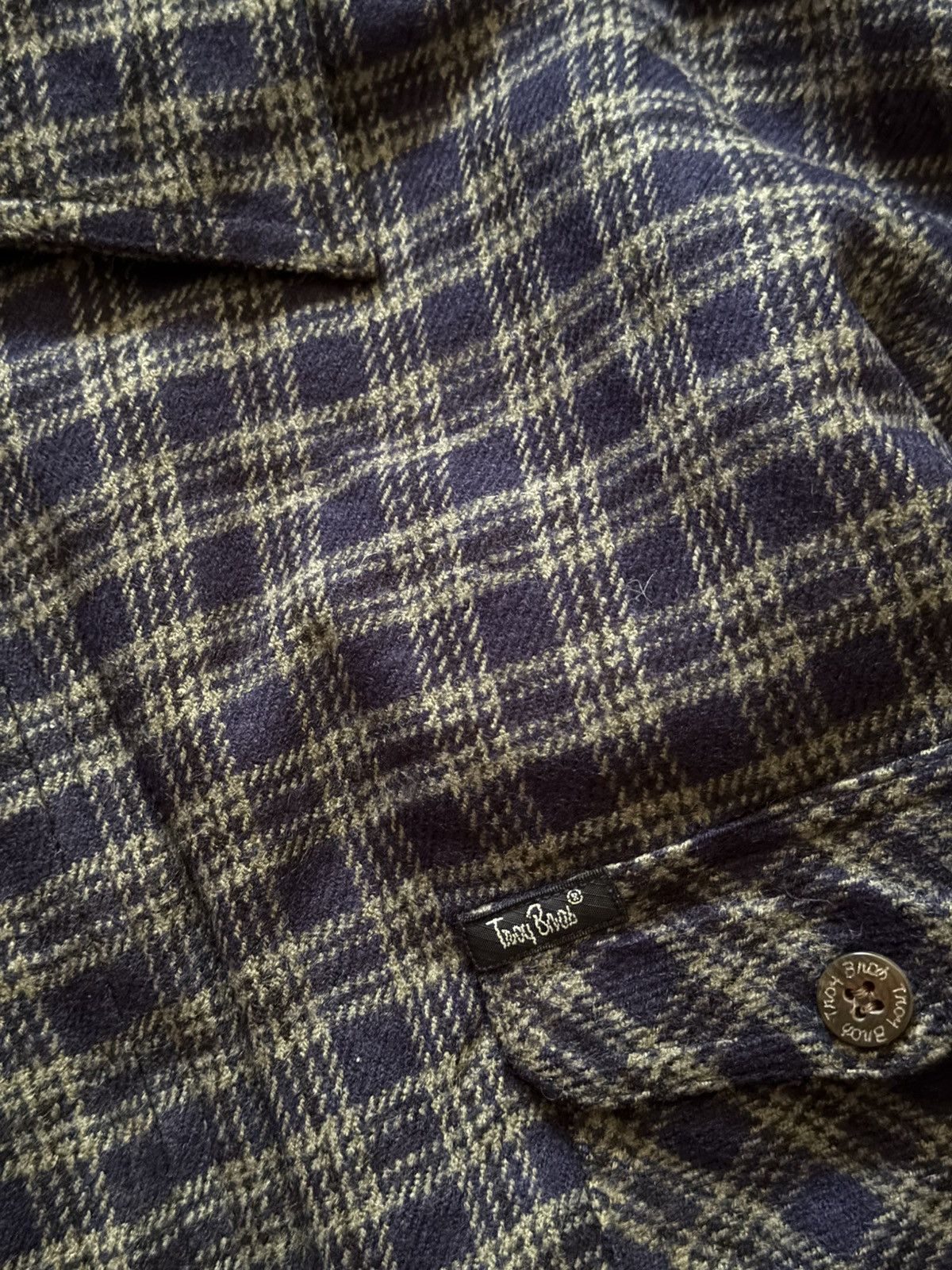 Japanese Brand Vintage Troy Brow Japanese Stripe Lined Plaid Flannel shirt Size US L / EU 52-54 / 3 - 5 Thumbnail