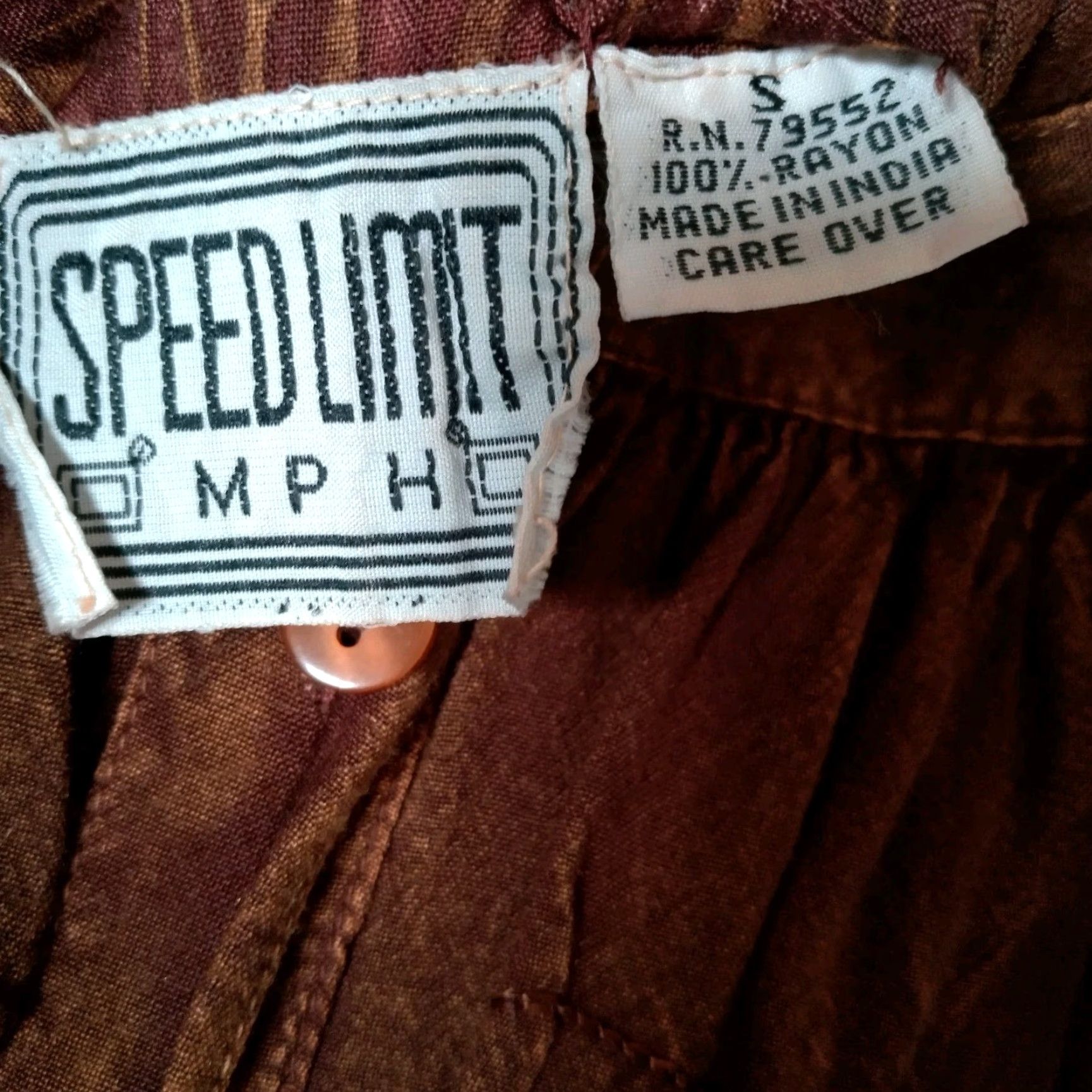 Vintage Speed Limit MPH Skirt Maxi Brown Small Embroidered Boho Hippie Fairy Whimsical BOHEMIAN Womens Size 28" / US 6 / IT 42 - 5 Thumbnail