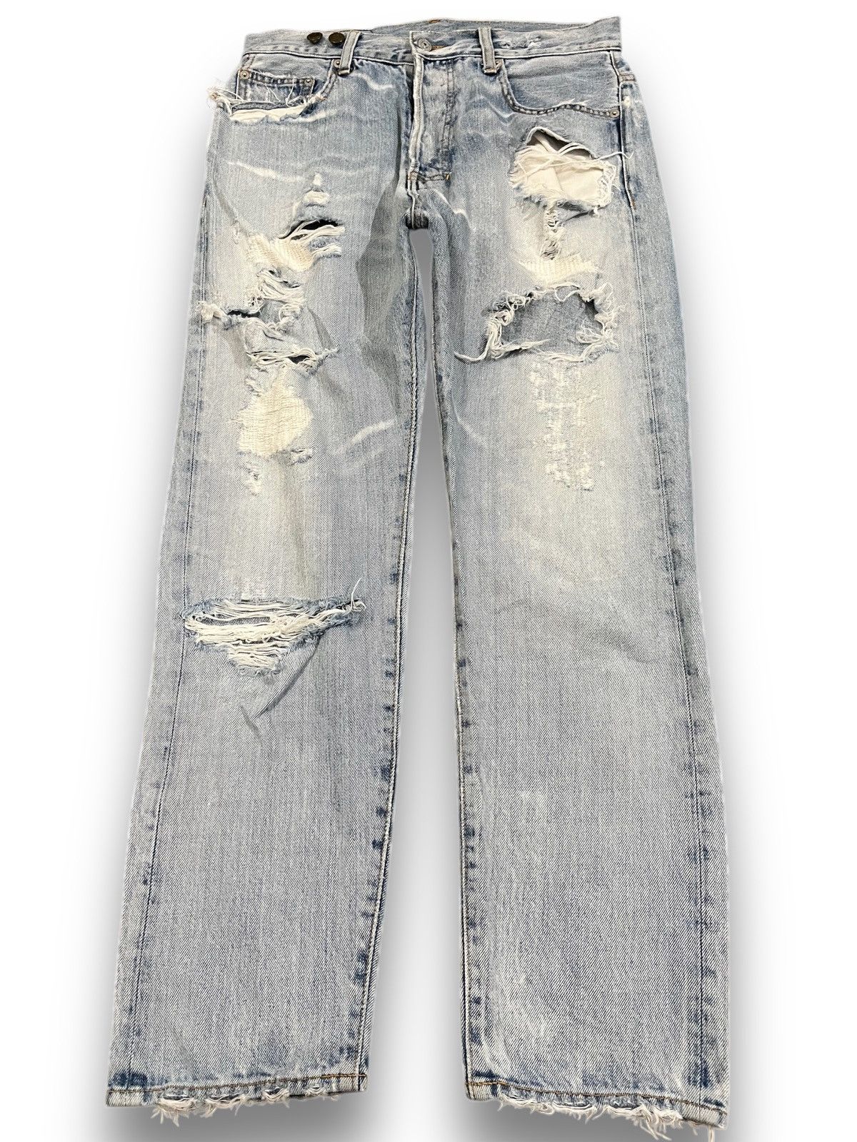 Japanese Brand Vintage RNA.Inc Button Fly Distressed Denim Size US 31 - 1 Thumbnail
