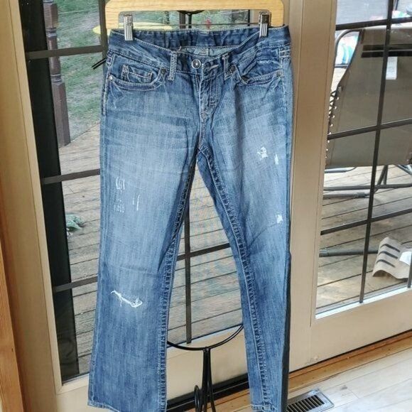 BKE BKE Denim Distressed Blue Sz 26x31.5 Jeans with Pockets Size US 26 / EU 42 - 2 Thumbnail