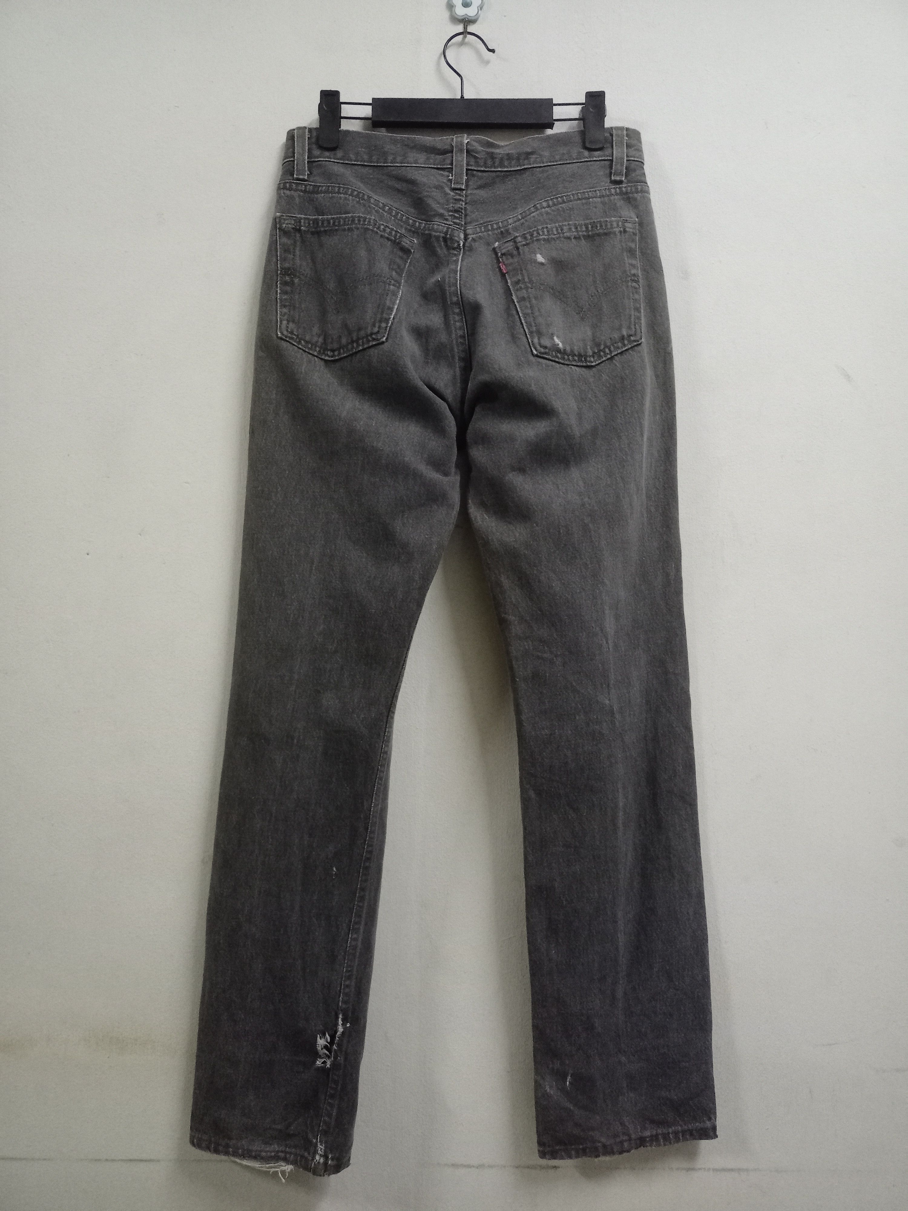 Levi's Vintage 90s Levis 501 Black Jeans 29x30 Size US 29 - 2 Thumbnail