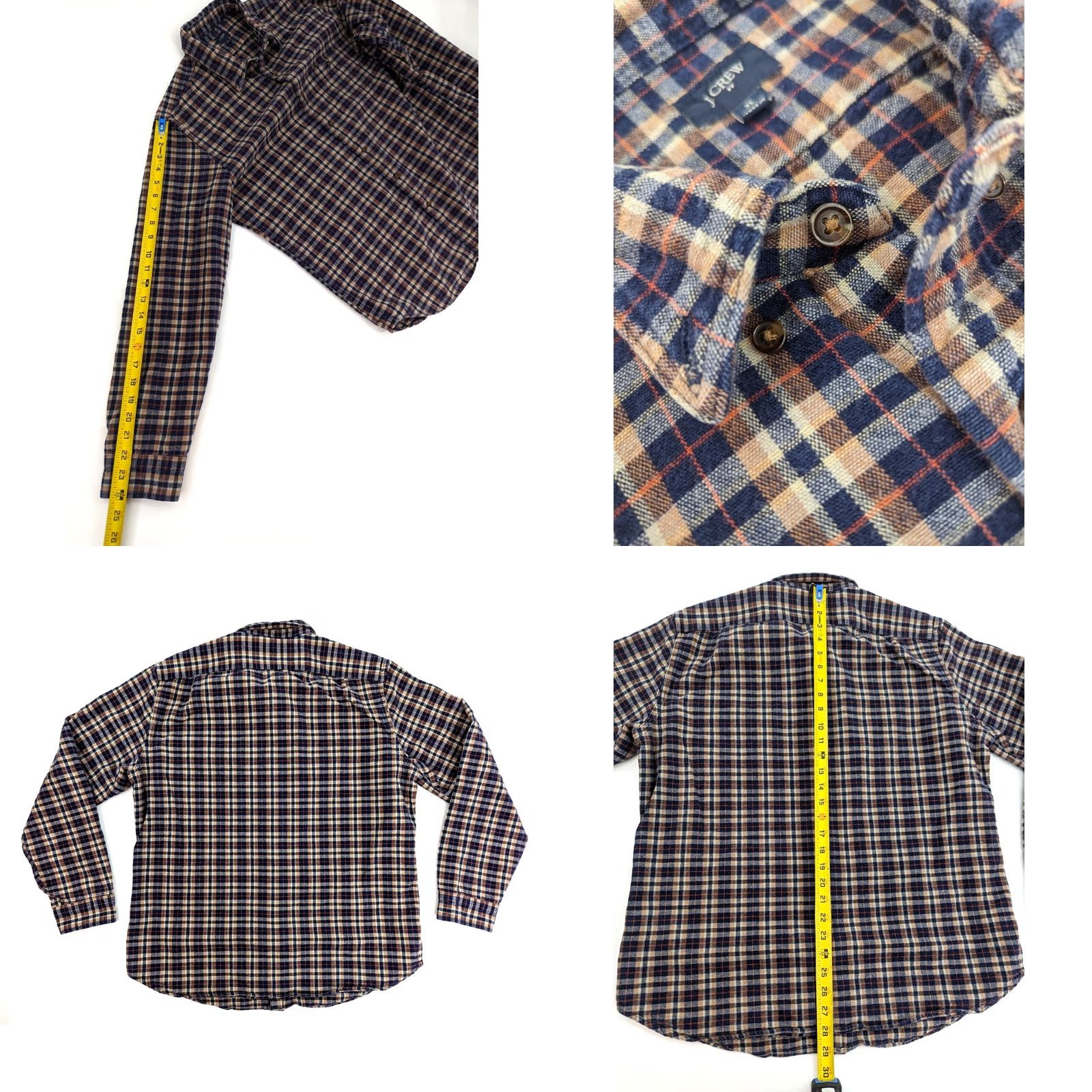 J.Crew VINTAGE J.CREW Rugged Flannel Shirt Men XL Elbow Patch Brown Red Cotton Size US XL / EU 56 / 4 - 8 Thumbnail