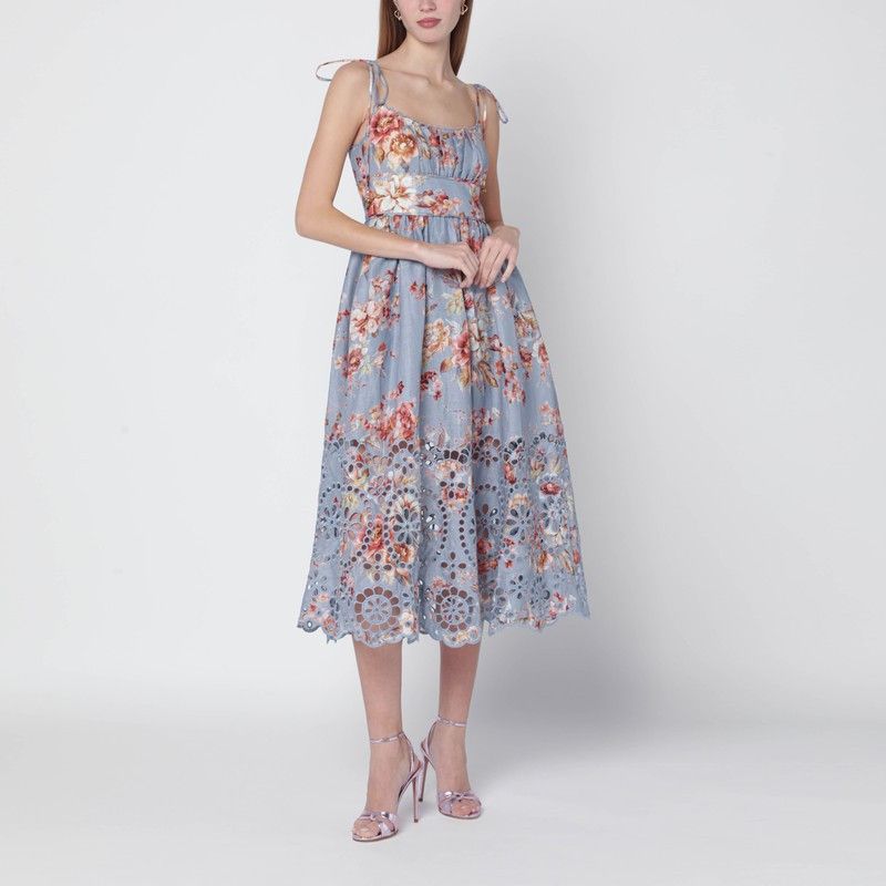 Zimmermann Zimmermann Floral-Print Linen Midi Dress Size M / US 6-8 / IT 42-44 - 1 Thumbnail