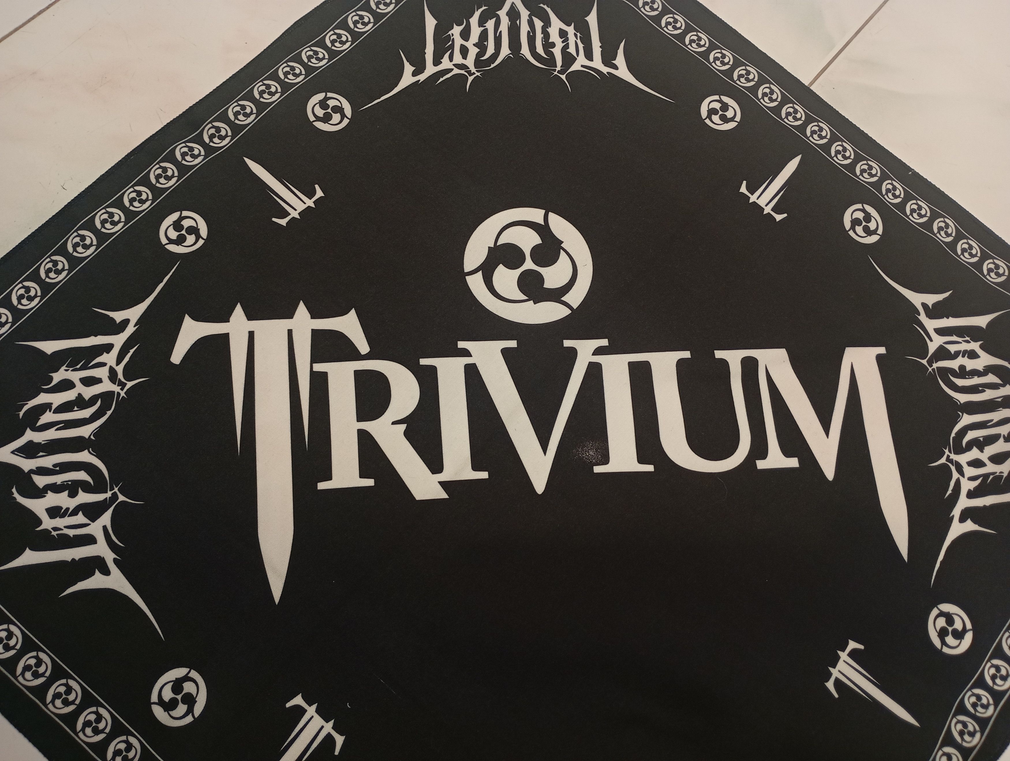 Band Tees Skulls Bandana Handkerchief trivium Size ONE SIZE - 2 Thumbnail