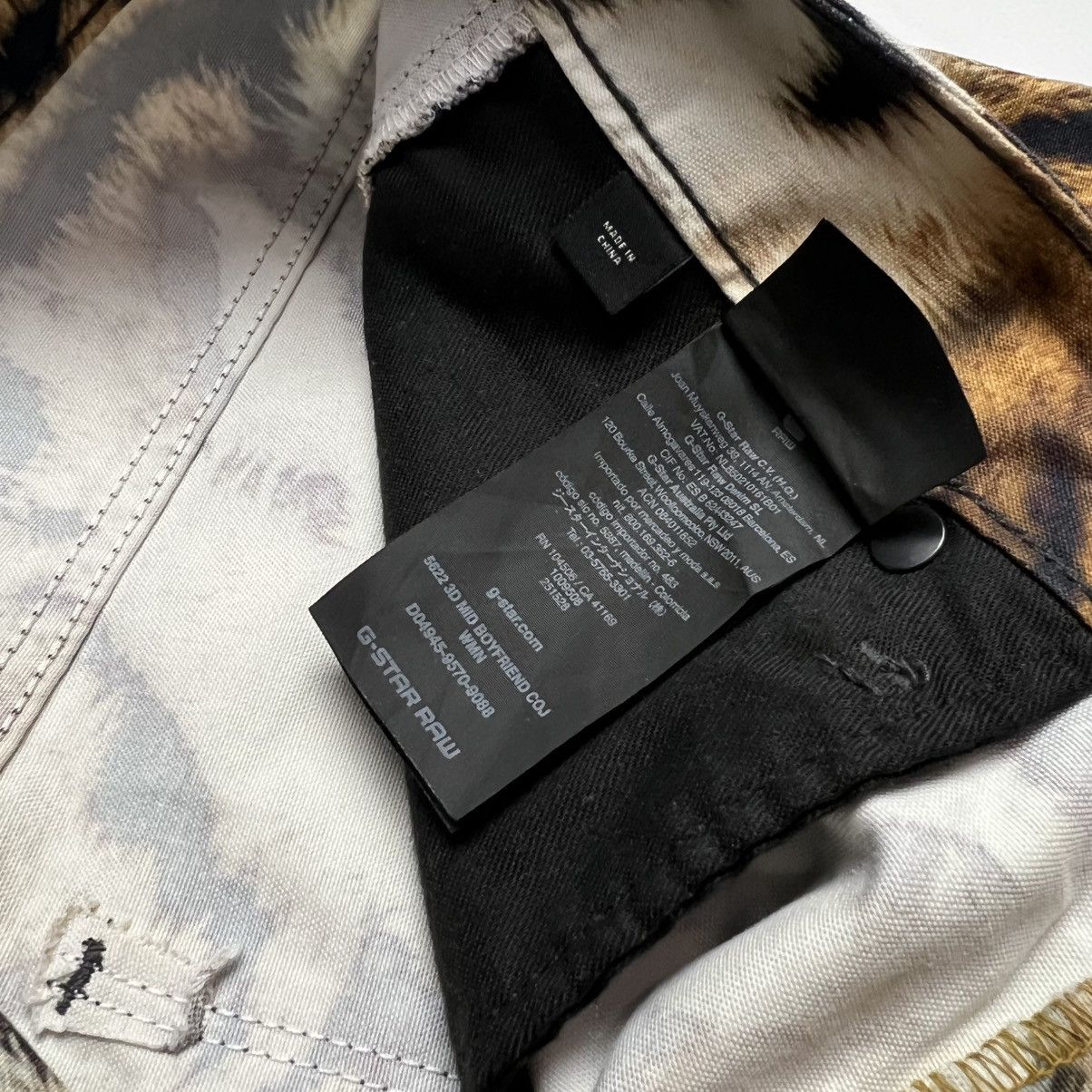 G-Star × Pharrell G star Raw x Pharell 3D tiger print boyfriend jeans Size 29" - 5 Thumbnail