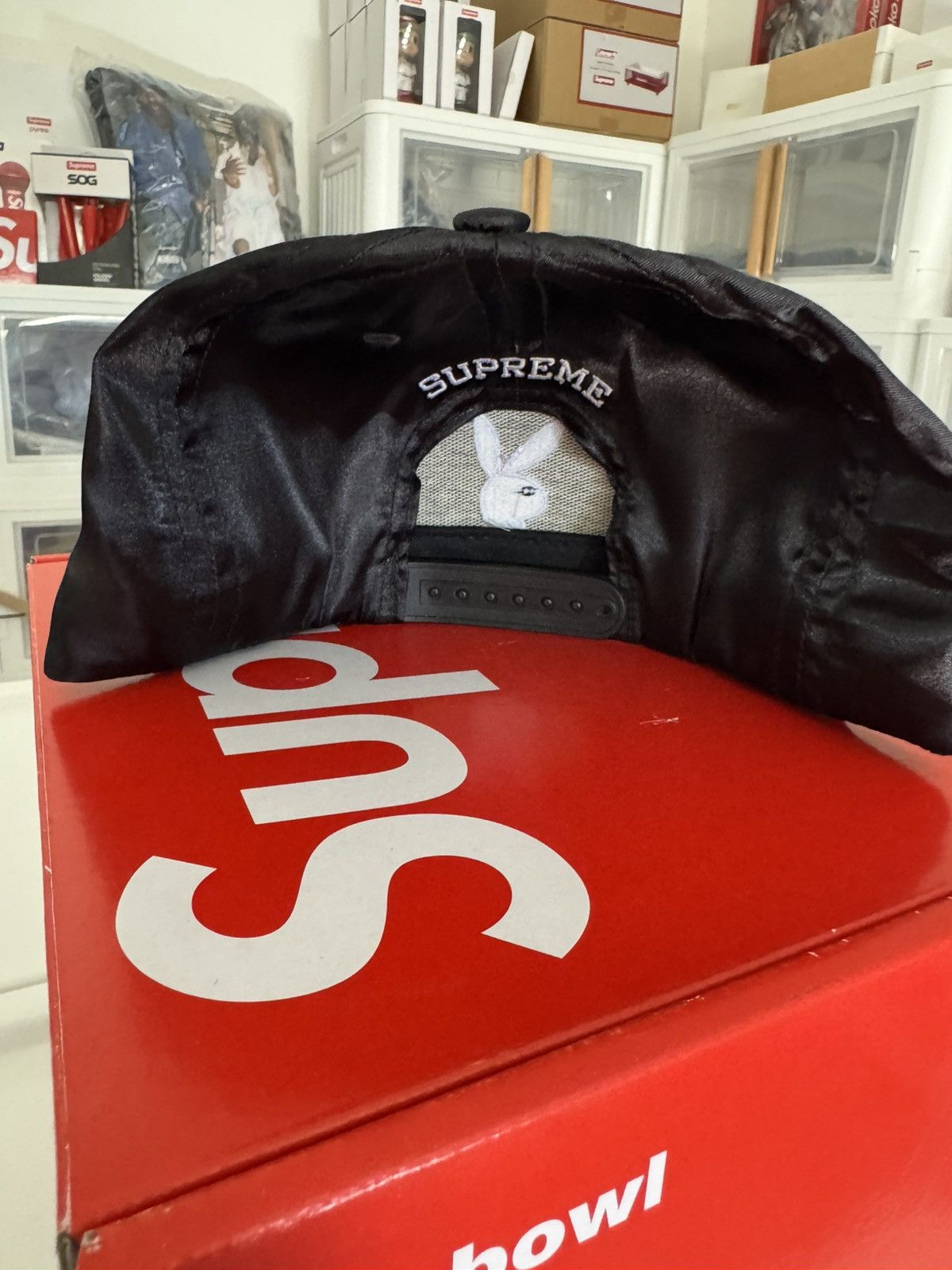 Supreme Supreme Playboy Satin 5 Panel Hat Size ONE SIZE - 2 Thumbnail