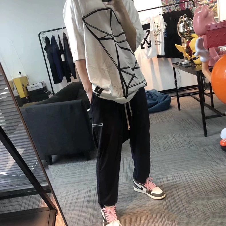 Rick Owens rick owens cotton drop-crotch pants-dmc Size US 26 / EU 42 - 1 Thumbnail