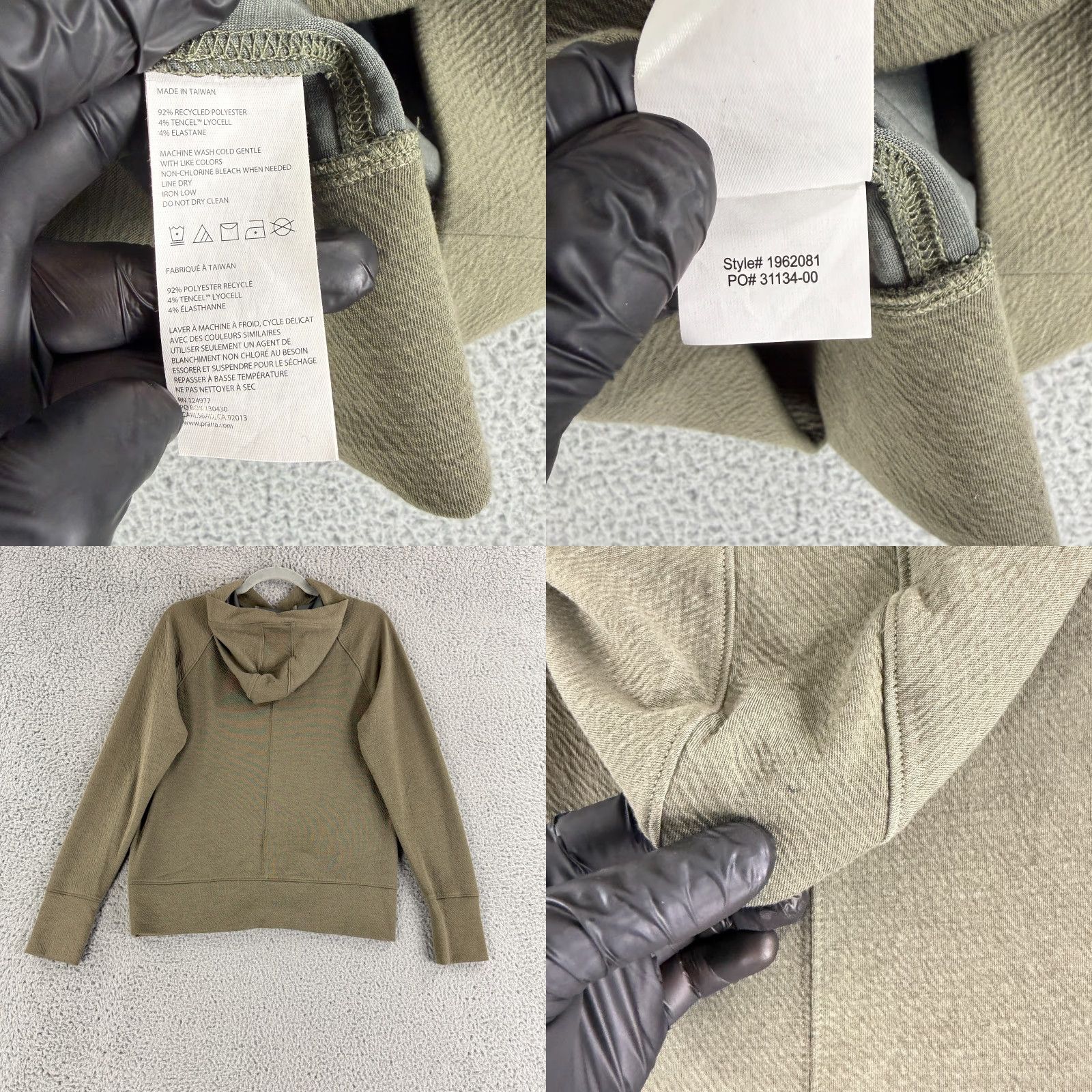 Prana prAna Sunrise Hoodie Sweatshirt Womens Small Green Pullover Long Sleeve Yoga Gym Size S / US 4 / IT 40 - 8 Thumbnail
