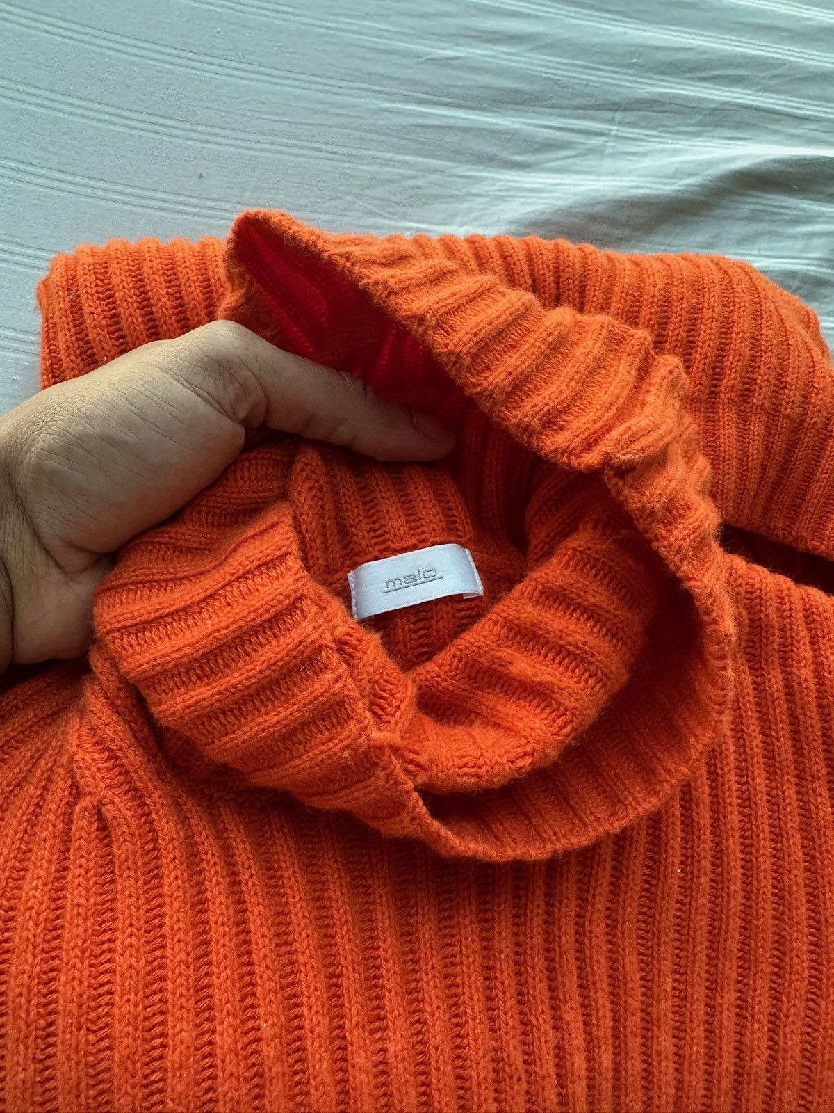 Malo Malo Orange Cashmere Sweater Size US L / EU 52-54 / 3 - 4 Thumbnail