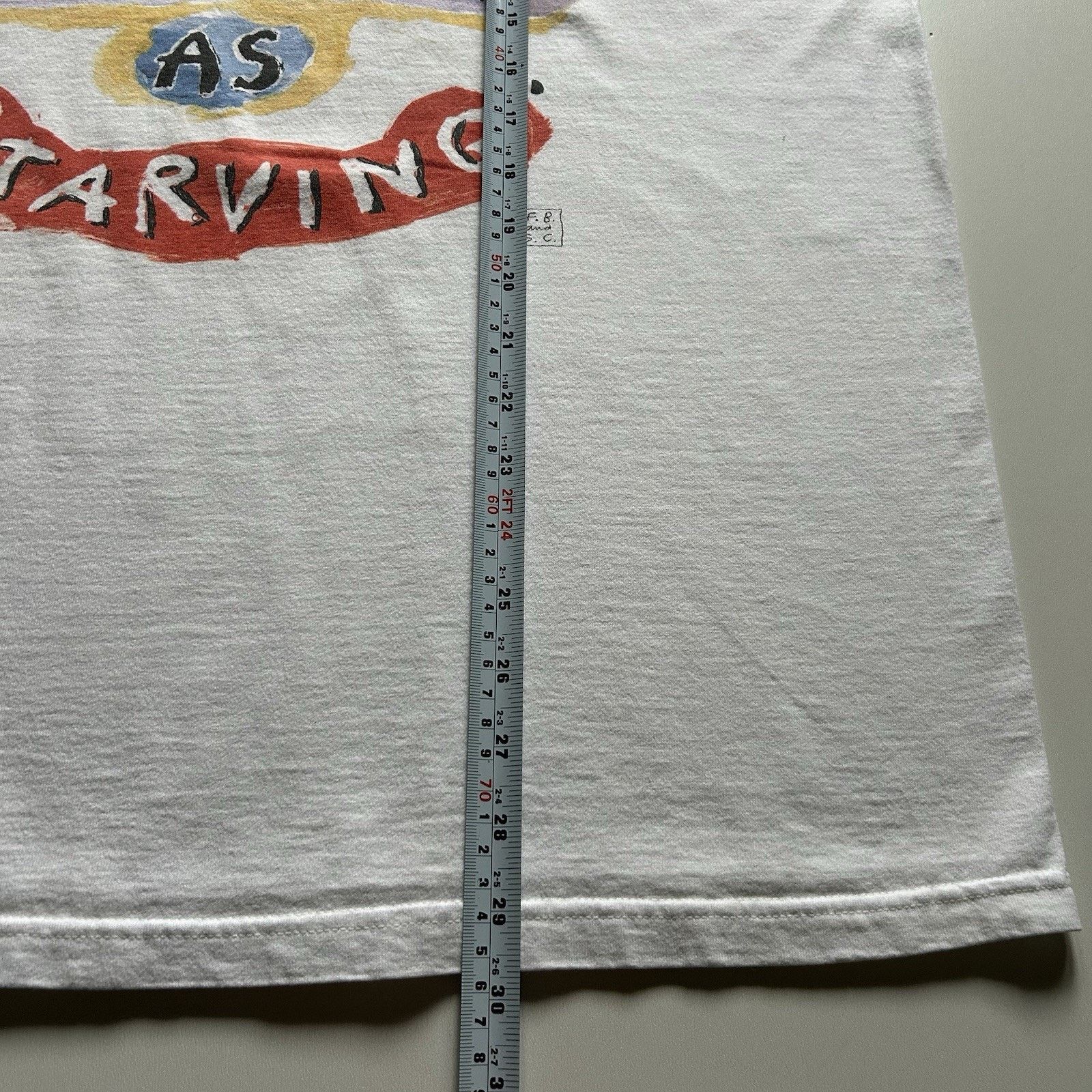 Fruit Of The Loom Vintage Y2K Funny Art Shirt Starving Artist Prince Parody XL Size US XL / EU 56 / 4 - 6 Thumbnail