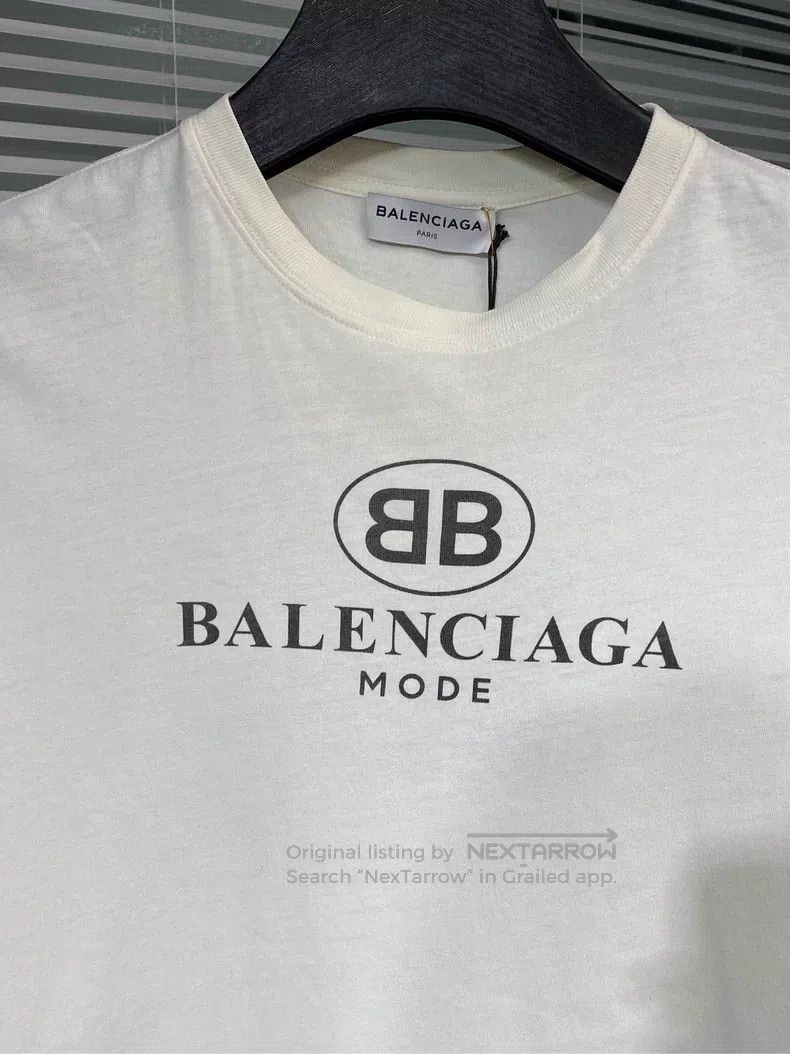 Balenciaga Balenciaga White Short Sleeve T-Shirt with Double B Letter Size US XS / EU 42 / 0 - 3 Thumbnail