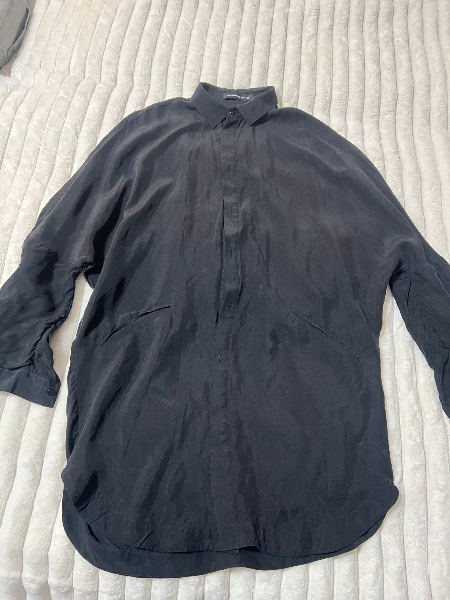 Japanese Brand Seven Days Designer Blouse in Black Size M / US 6-8 / IT 42-44 - 1 Thumbnail