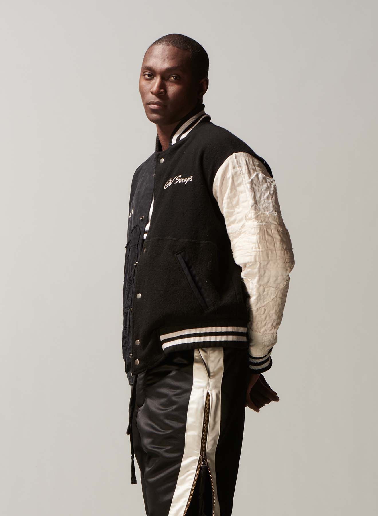 Greg Lauren Greg Lauren Black Blanket Varsity Jacket Size US M / EU 48-50 / 2 - 2 Thumbnail