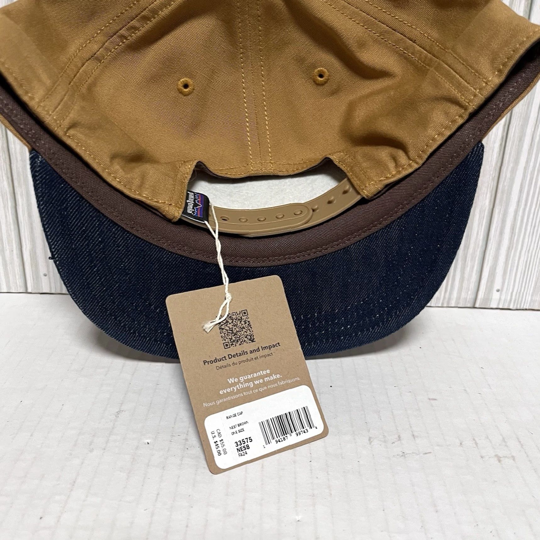 Patagonia Patagonia Hat Snapback Cap Adjustable Range Brown Tan Cotton Polyester One Size Men Size ONE SIZE - 6 Thumbnail
