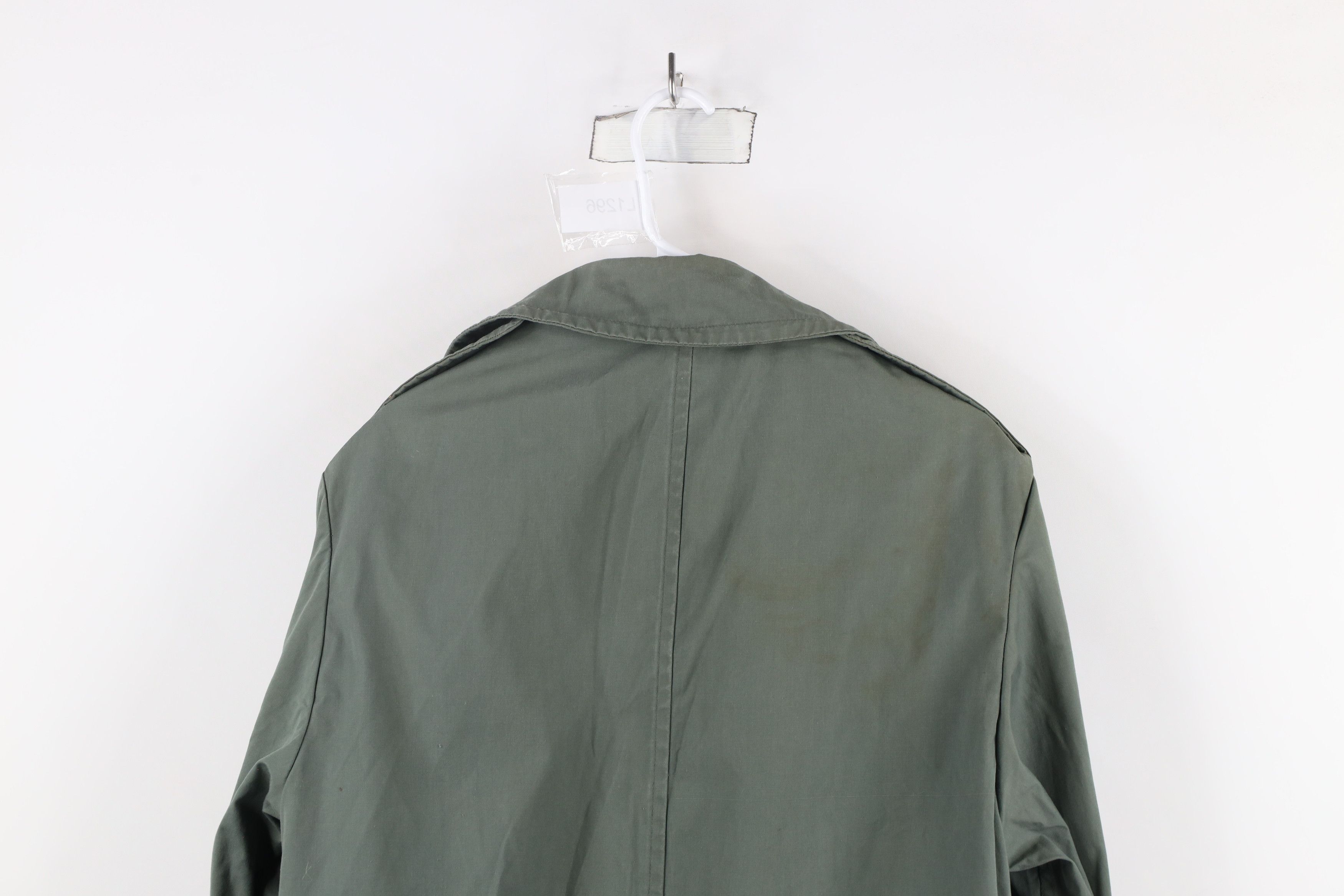 Vintage Vintage 70s Vietnam War 274 Green Raincoat Trench Coat USA Size US L / EU 52-54 / 3 - 15 Thumbnail