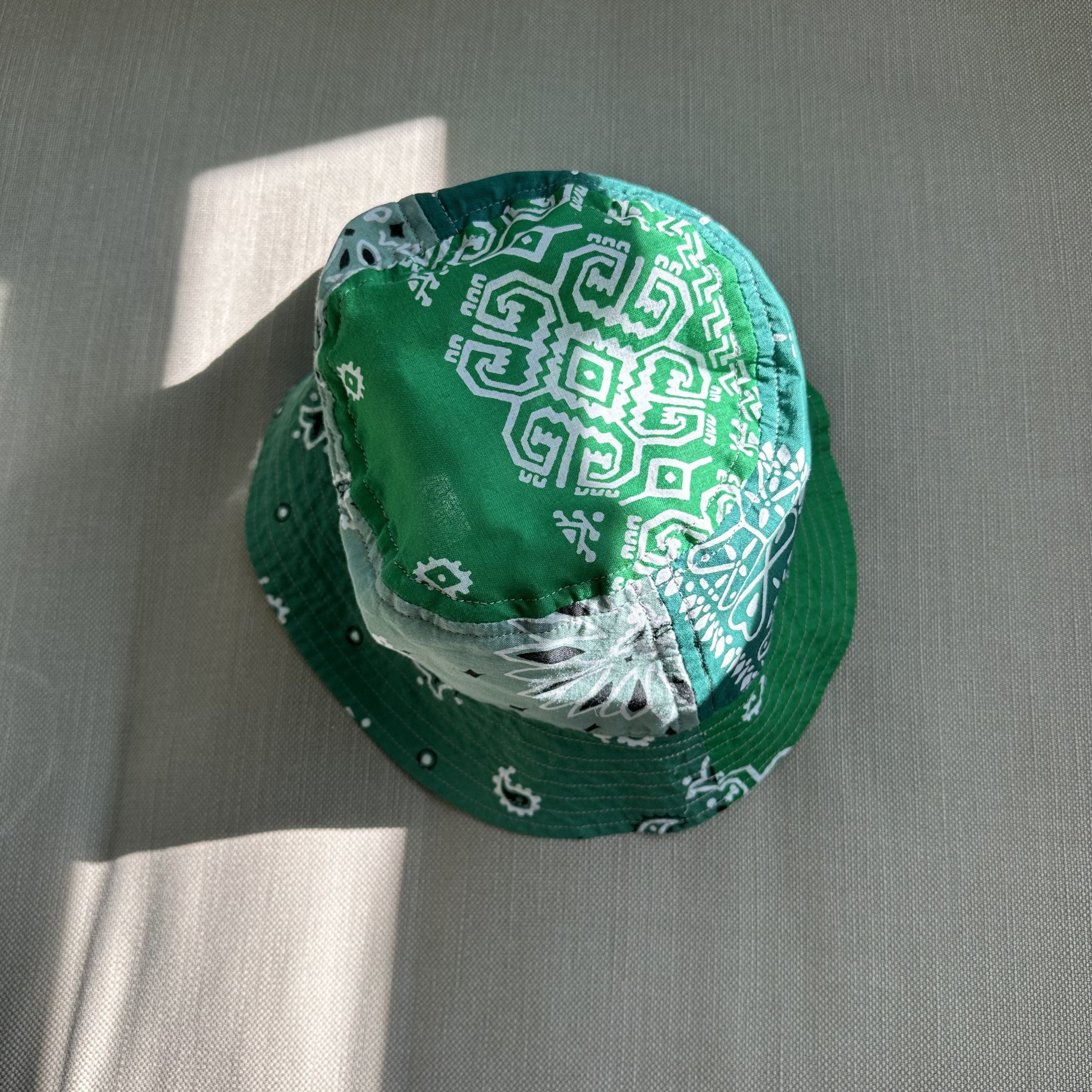 Kapital Kapital Bandana Patchwork Green Bucket Hat (short brim) Size ONE SIZE - 2 Thumbnail