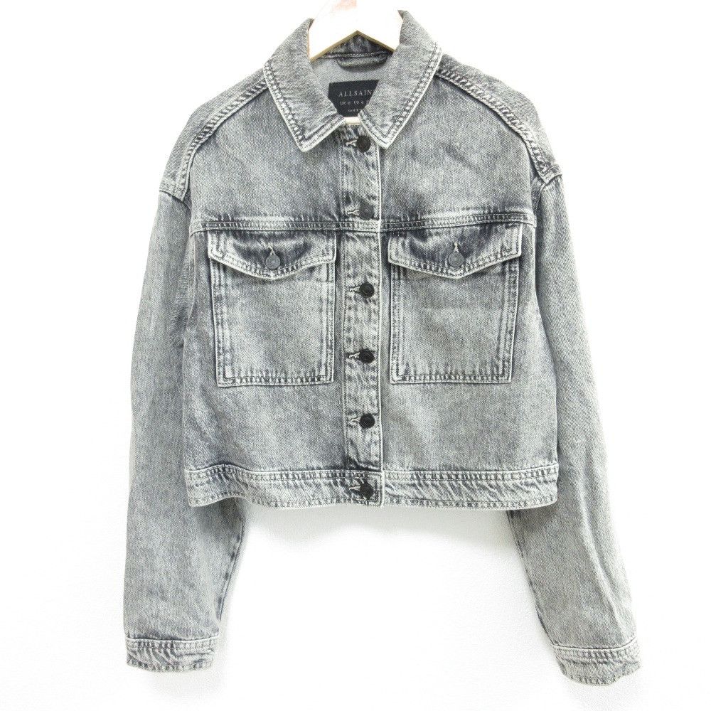 Other All Saints Lennon Cropped Denim Jacket Denim Outerwear DUTY FREE for USA