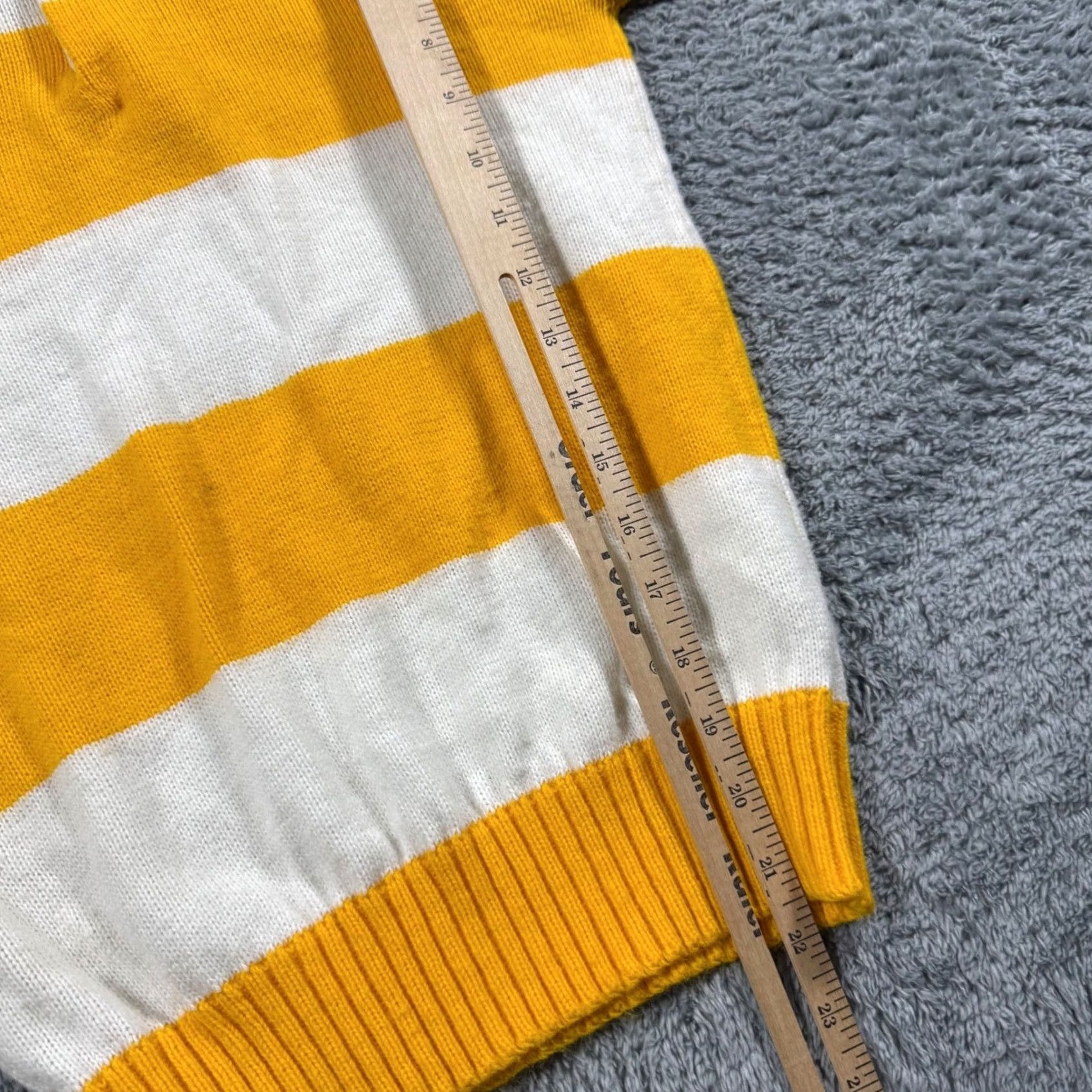 Vintage VINTAGE Cheerleader Supply Co Striped Knit Polo Sweater Acrylic Womens Small 70s Yellow Size S / US 4 / IT 40 - 6 Thumbnail
